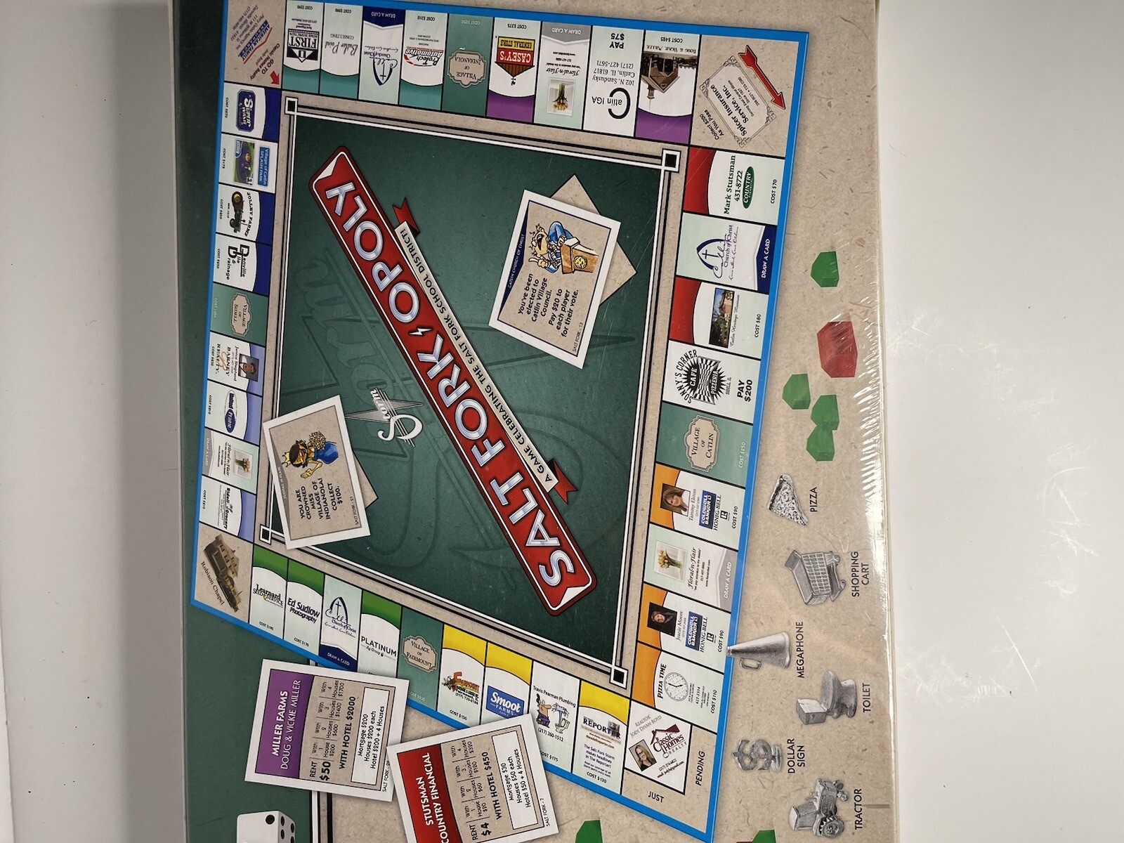 Salt Fork Opoly / Salt Fork, IL / Board game / New In Box / Eastern IL