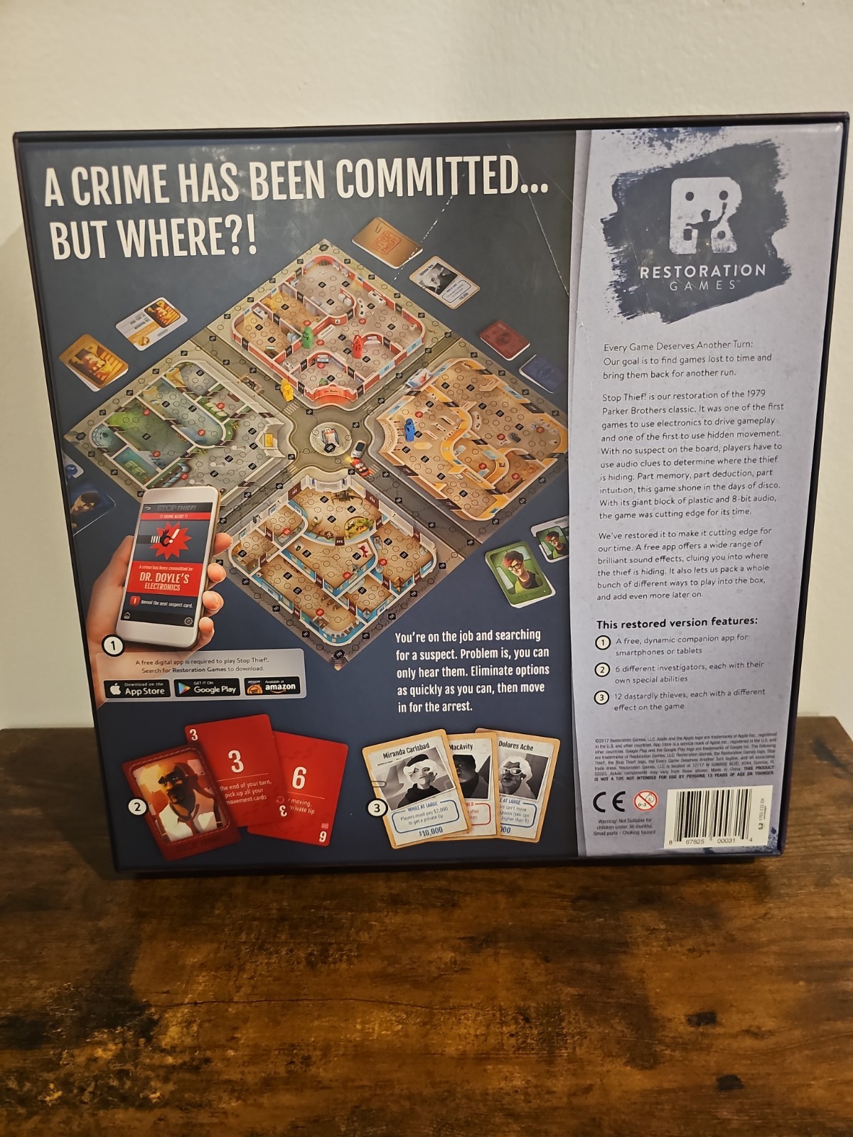 2017 STOP THIEF Board Game by Restoration Games Complete Remake of Classic