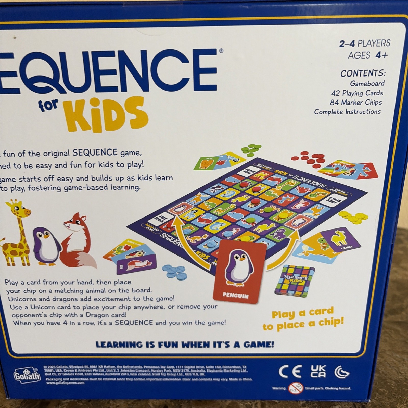 Sequence for Kids The No Reading Required Strategy Game by Jax and Goliath New