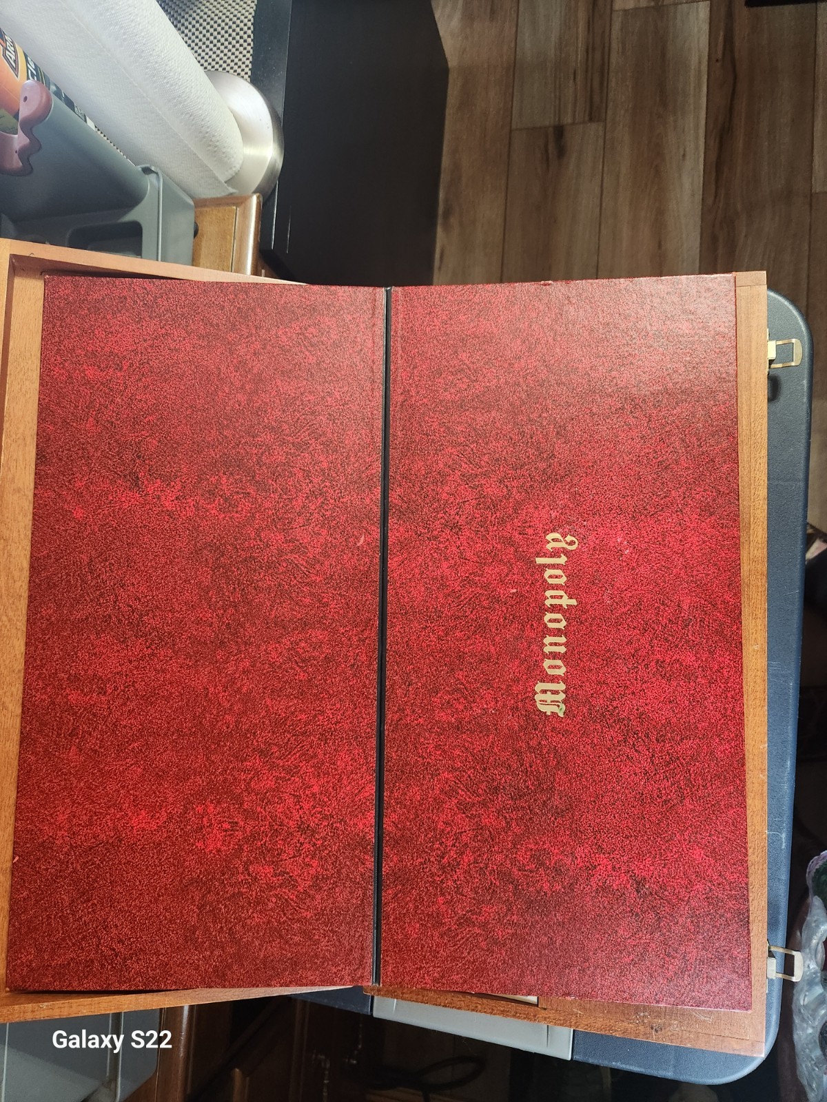 Vintage Monopoly Board Game by Parker Brothers Inc in Wooden Case. Complete set.