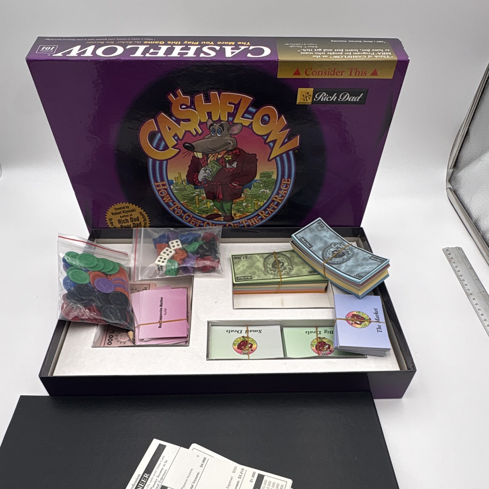 Rich Dad Cashflow Finance Board Game Complete Game 2+ Players Ages 10+
