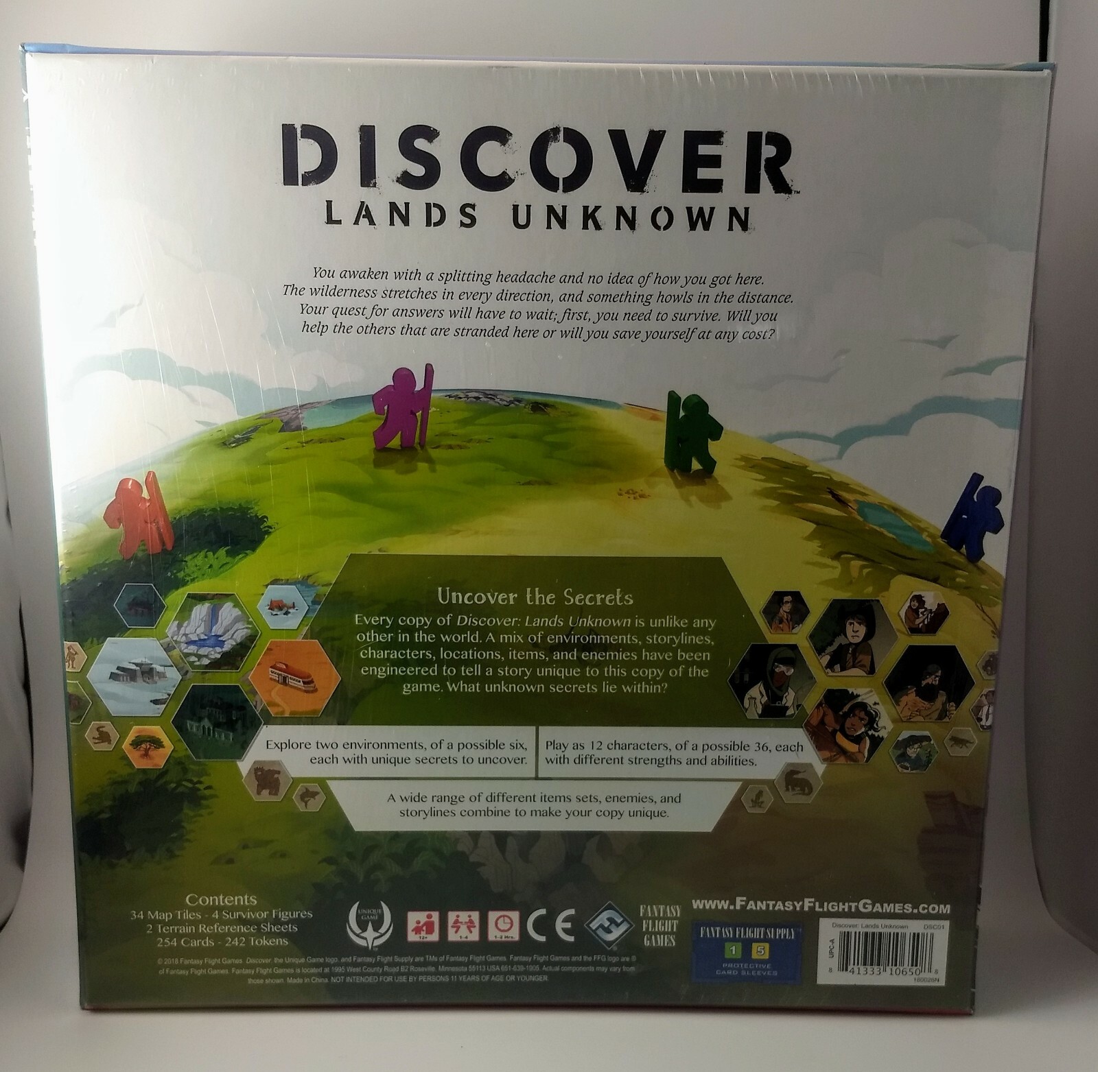 Discover Lands Unknown Board Game Fantasy Flight Games Survival Explore *SEALED