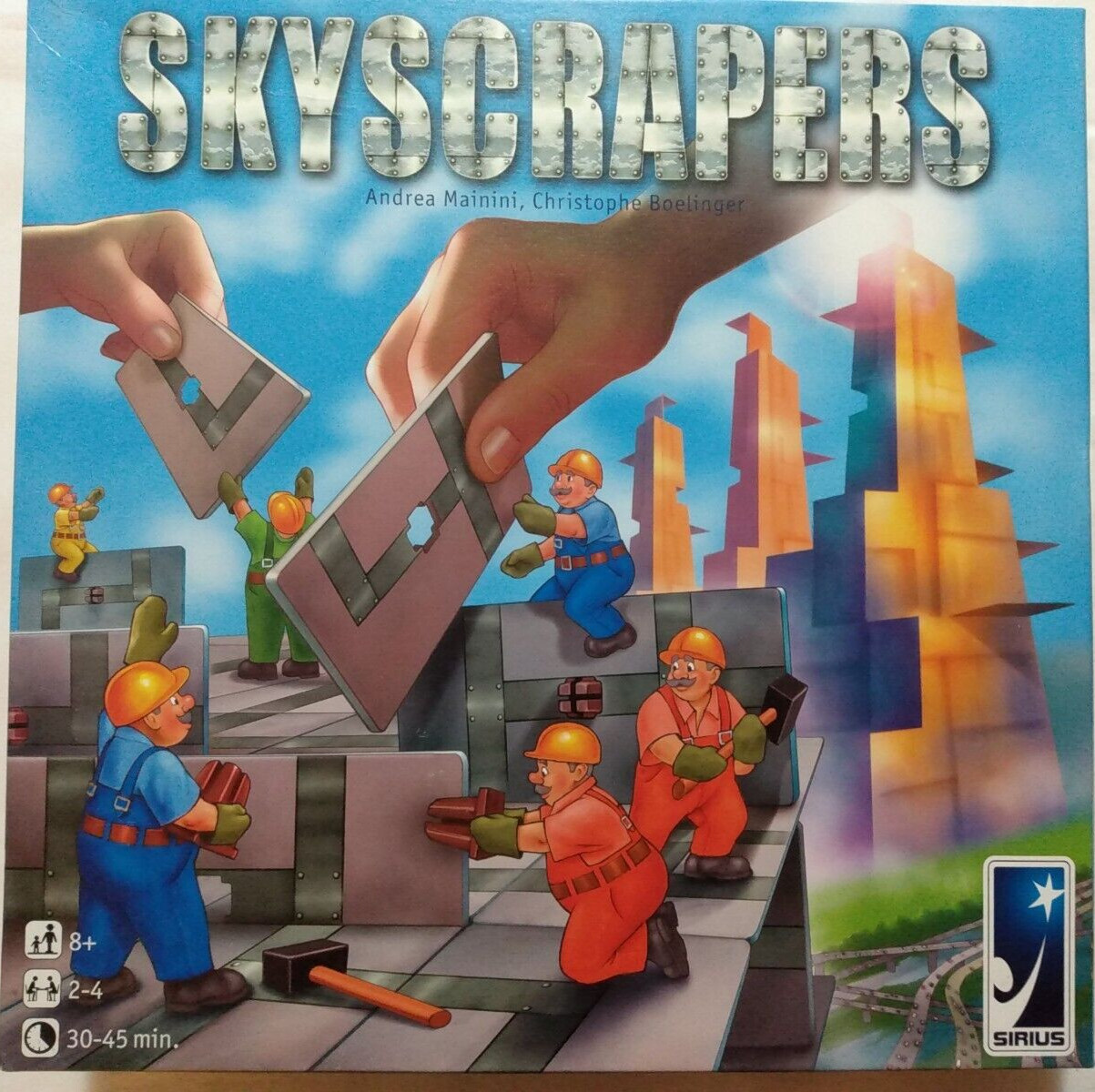 Game Skyscrapers Sirius Building & Blocking 2-4 play Ages 8 Up Mainini Boelinger