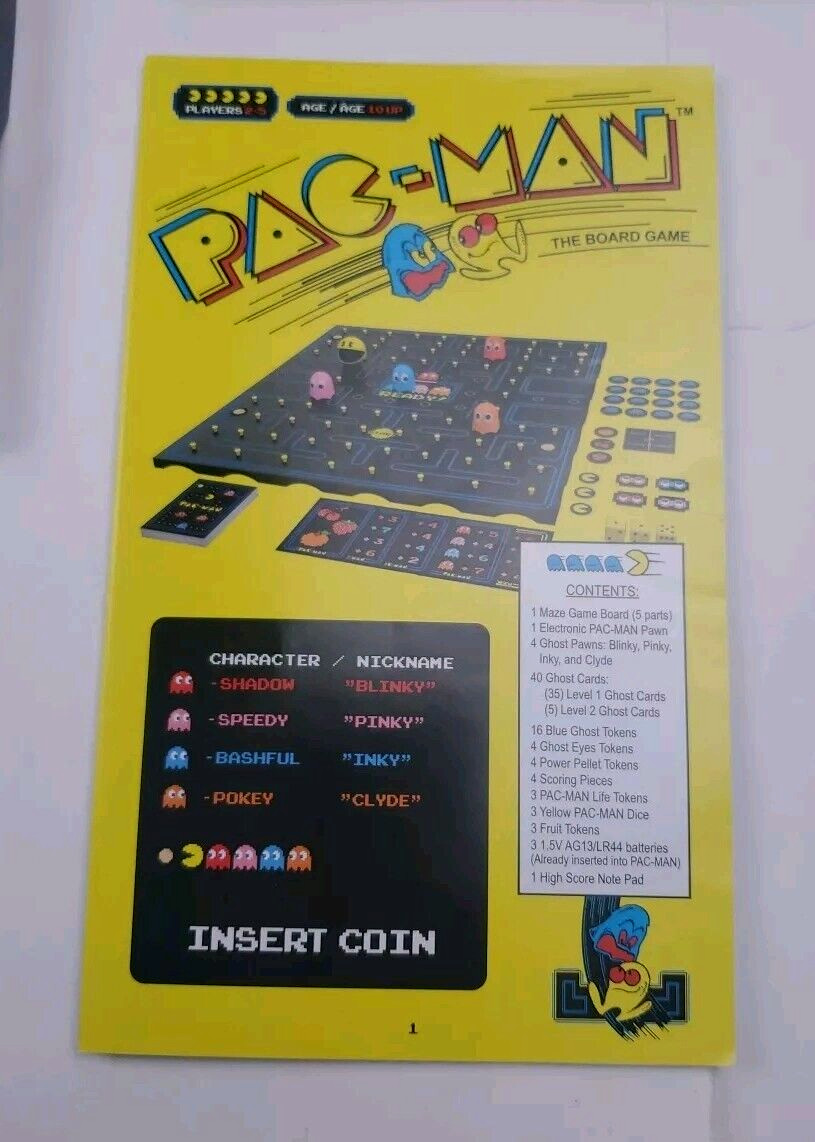 Pac-Man The Board Game ~ Classic Retro Arcade Table Top Game Complete Waka, Waka