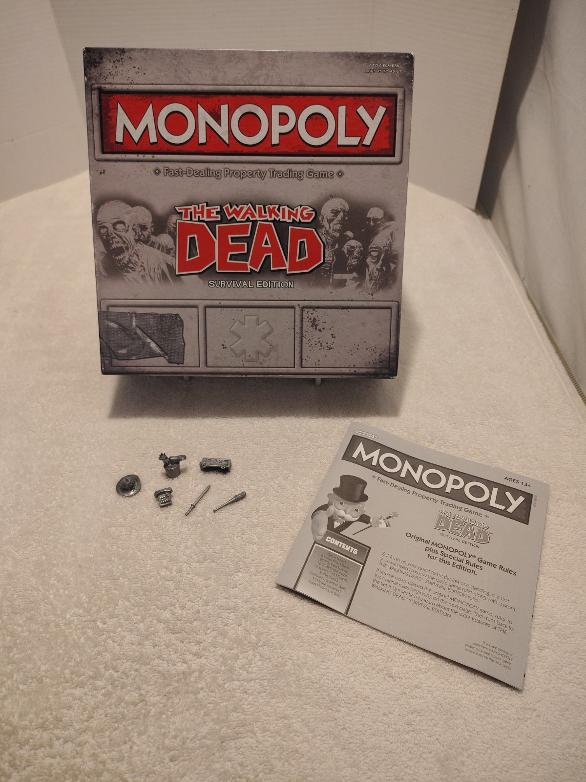 2013 Monopoly ~ Walking Dead Survival Edition ~ Replacement Parts ~ 6 x Tokens