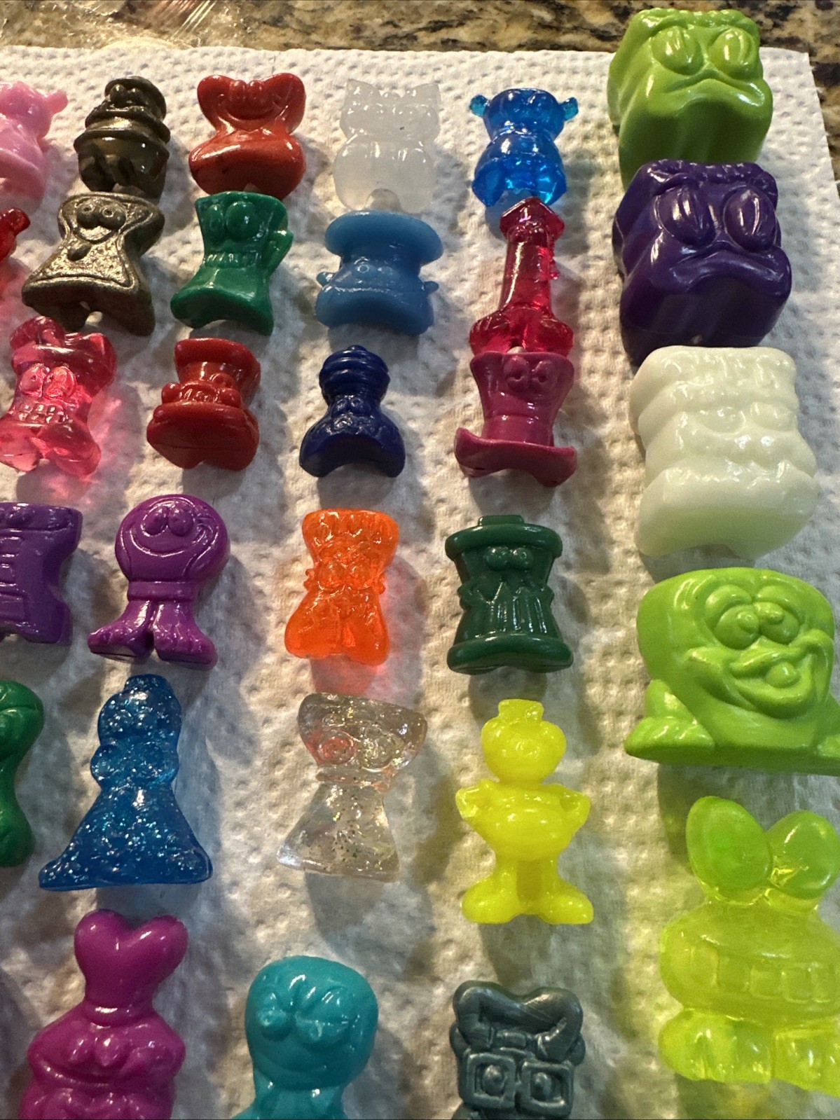 Vintage Gogo’s Crazy Bones Huge Mixed Lot Figures Gogo Toys Go Go Rare Glitter