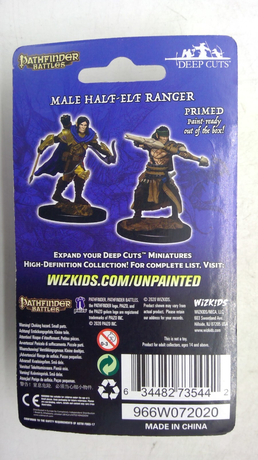 PATHFINDER BATTLES MINIATURE ~ MALE HALF-ELF RANGER