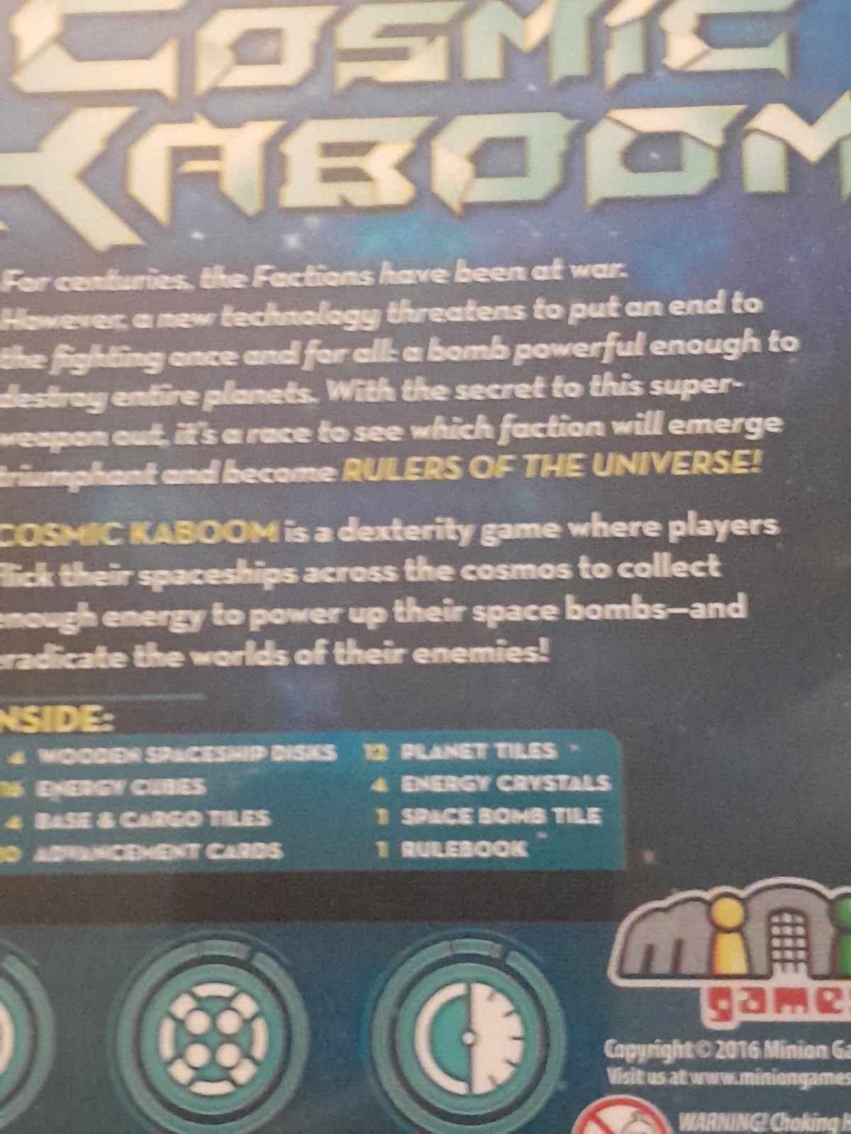 Cosmiic Kaboom Game Of Exterity Minion Games New Sealed