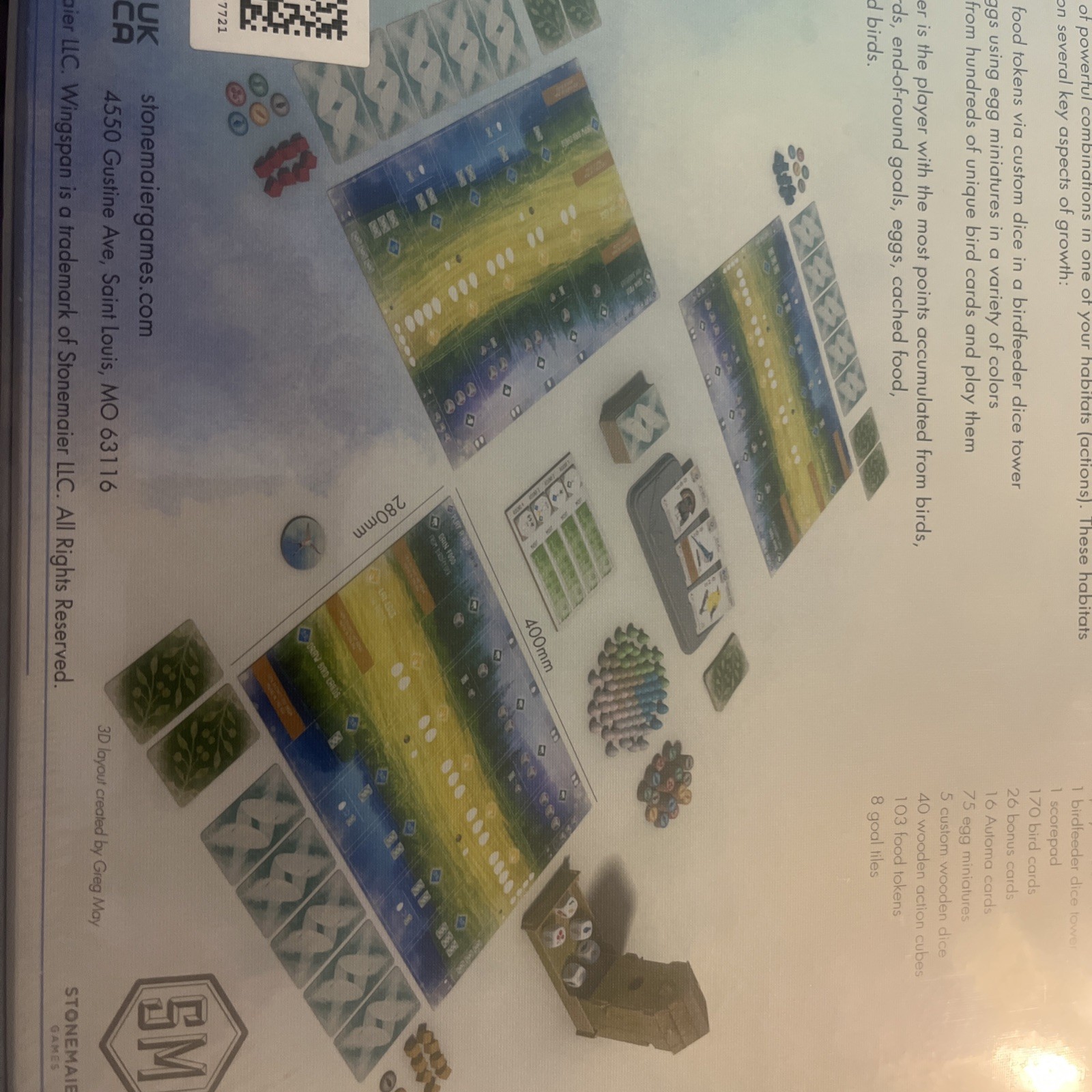 WINGSPAN Board Game New Sealed Stonemaier 2019 Swift Start Pack STM910 NEW Seal