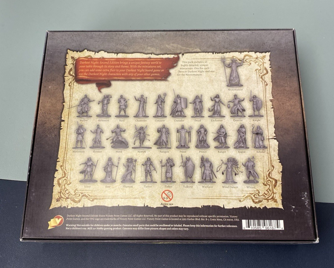 Darkest Night Miniatures Set Second Edition Board Game 30 Fantasy Miniatures
