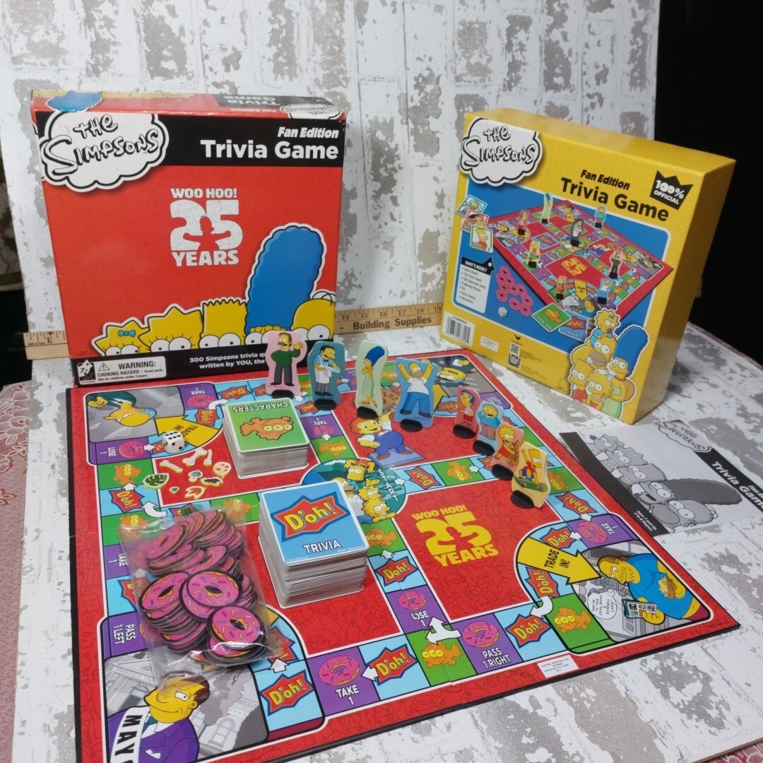 The Simpsons Fan Edition 25th Anniversary Trivia Board Game Complete 2013