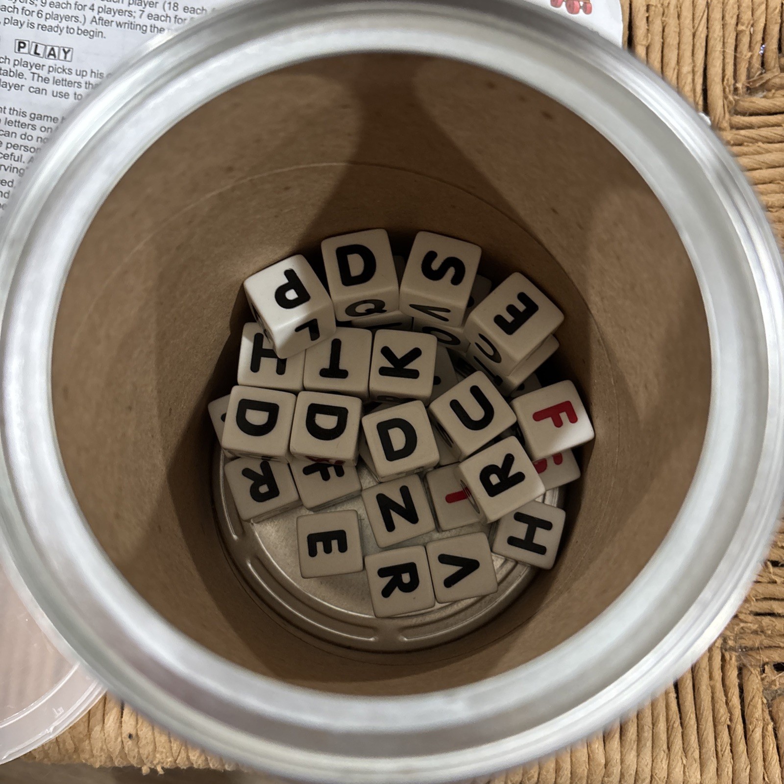 Campbells Soup Alphabet Dice Game 36 Dice. Instructions Are Ripped See Pic
