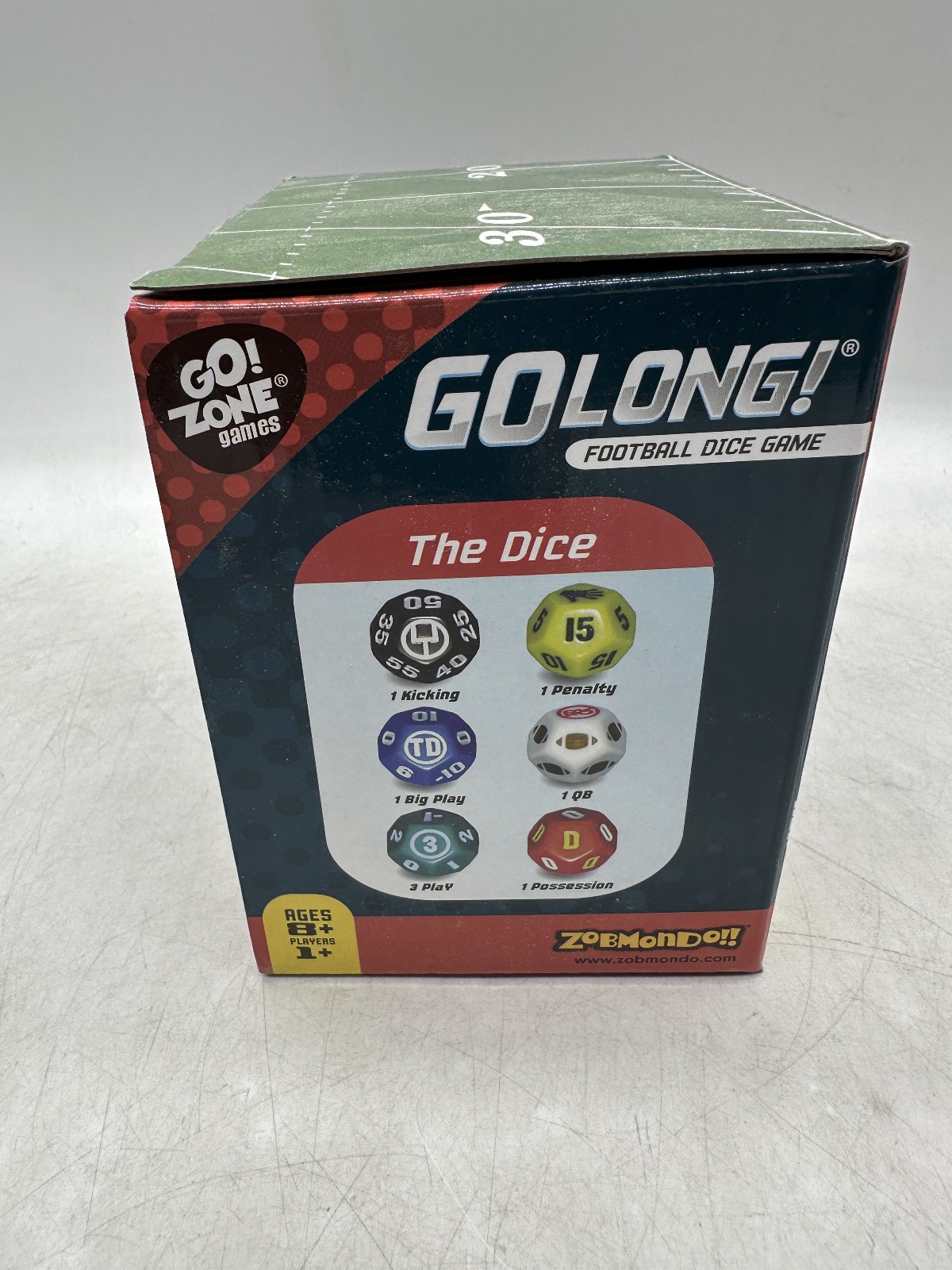 Go Long! Football Dice Game Go! Zone Games Zobmondo!! NiOB