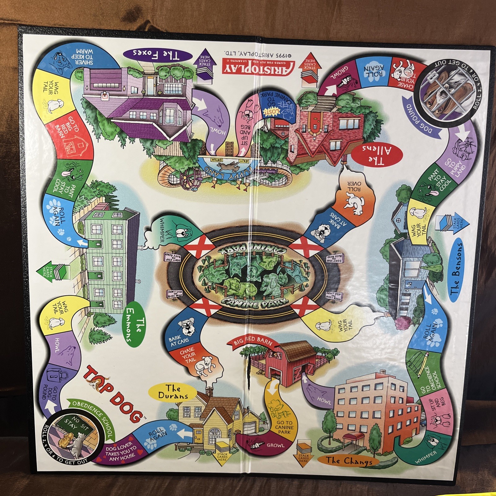 Top Dog Board Game COMPLETE Aristoplay Vintage 1995 Kids Family Animal Adventure