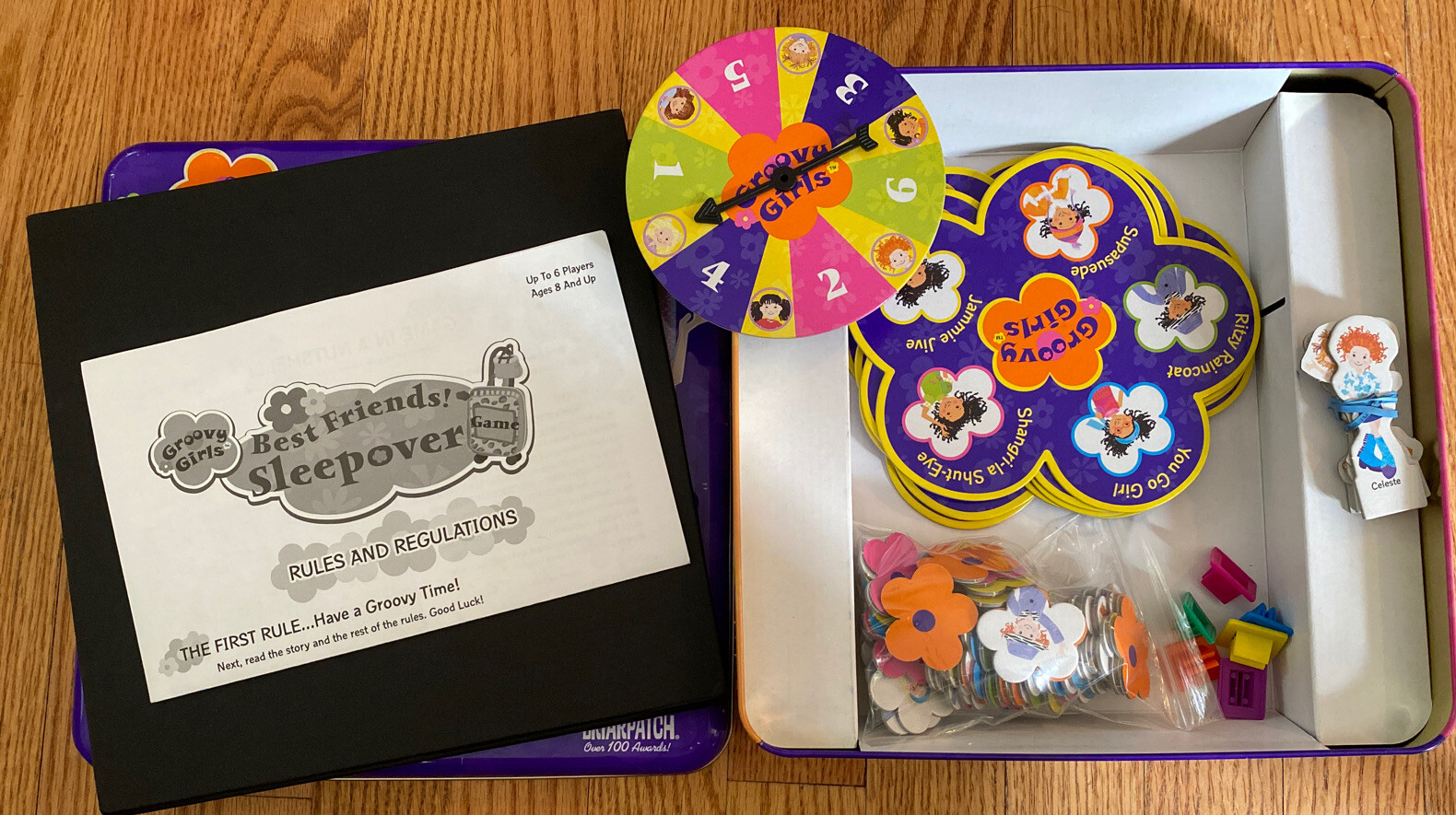 Vintage Groovy Girls Best Friends! Sleepover Game, Briar Patch Tin Box Complete!
