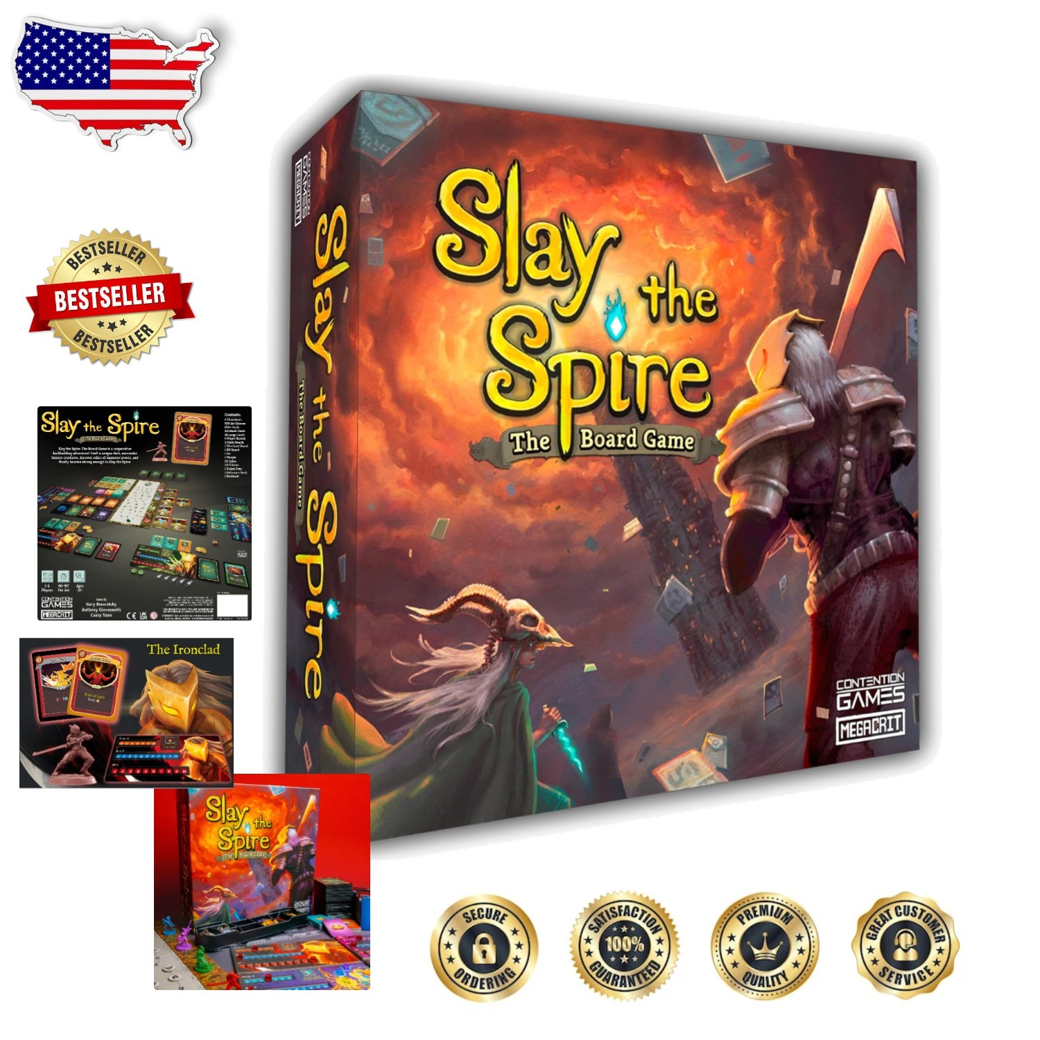 New Slay The Spire Board Game: High-Quality Components, 650+ Cards, 1-4 Players
