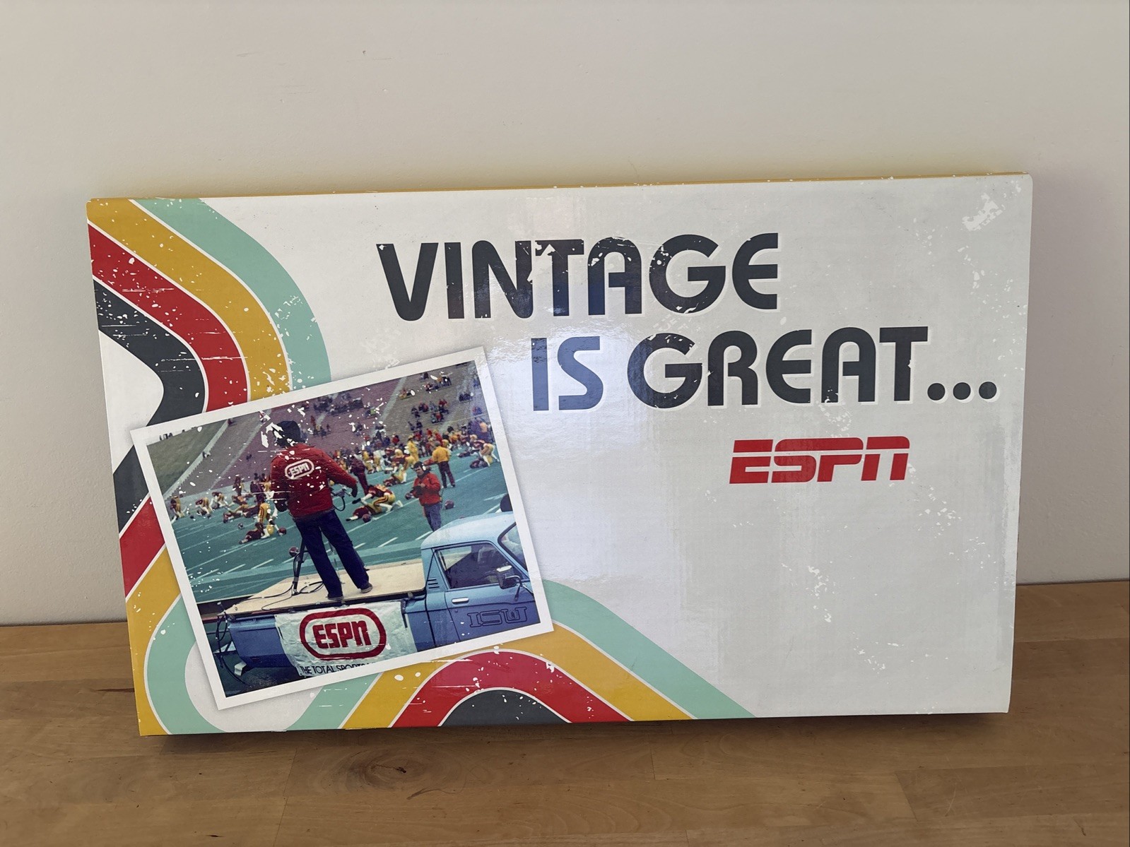 New Unused Vintage ESPN Promo Electric Vibrating Football Game EB Excalibur NOS
