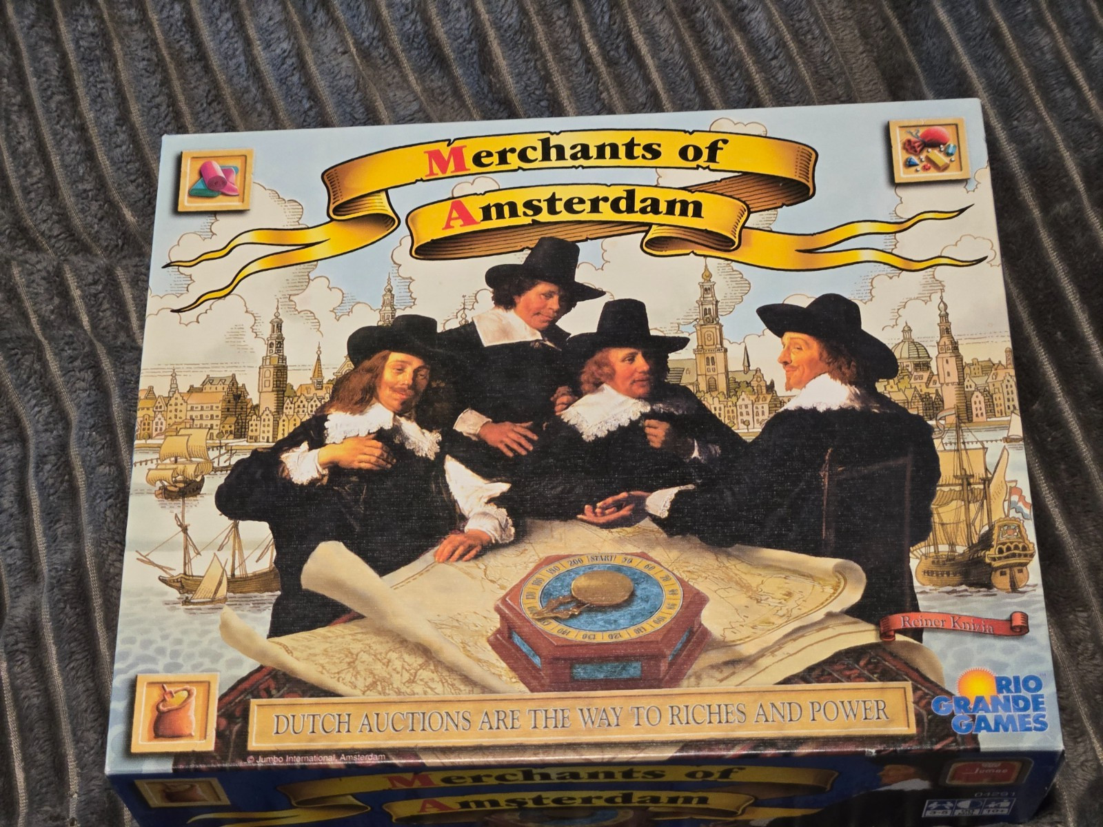 Rio Grande Games Merchants of Amsterdam Board Game 100% Complete Box VG+/NM