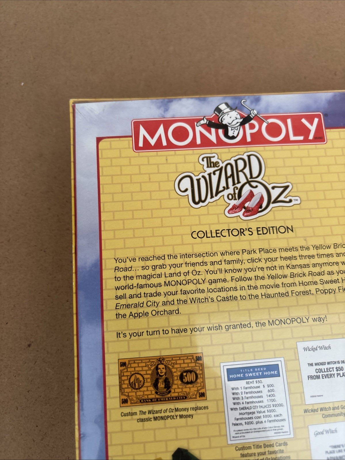 NIB Sealed Monopoly “The Wizard of Oz” Board Game 2008 Collector’s Edition