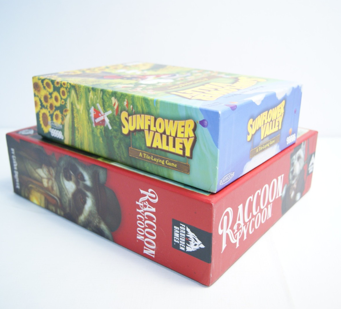Board Card Game Lot: Raccoon Tycoon & Sunflower Valley