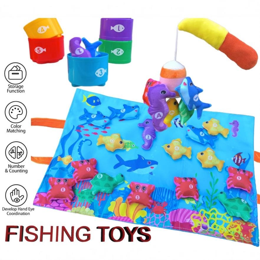Montessori Toy for Children Cloth Fishing Educational Learning Toys Math Sorting