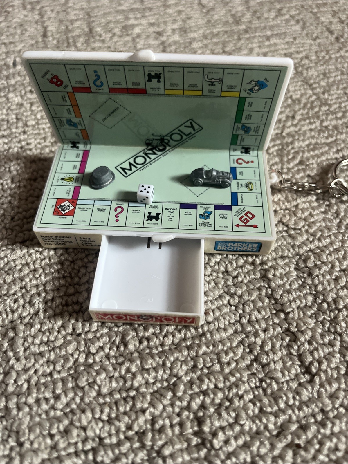 VINTAGE 1998 MINIATURE MONOPOLY missing 1 Dice HASBRO