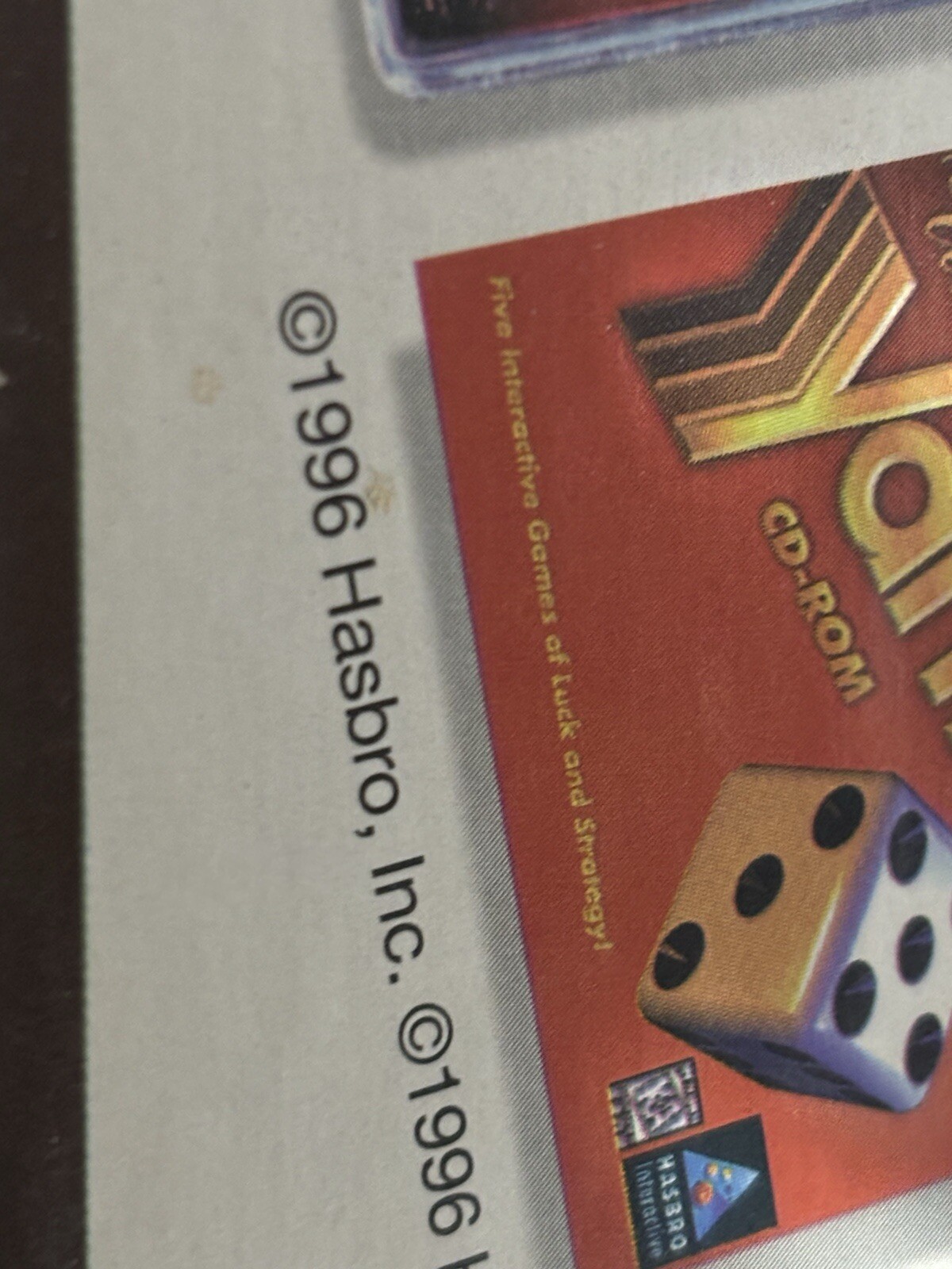 Yahtzee 1991 Milton Bradley Game Set 5 Die Cup 10 Chips Score Cards Rules VTG