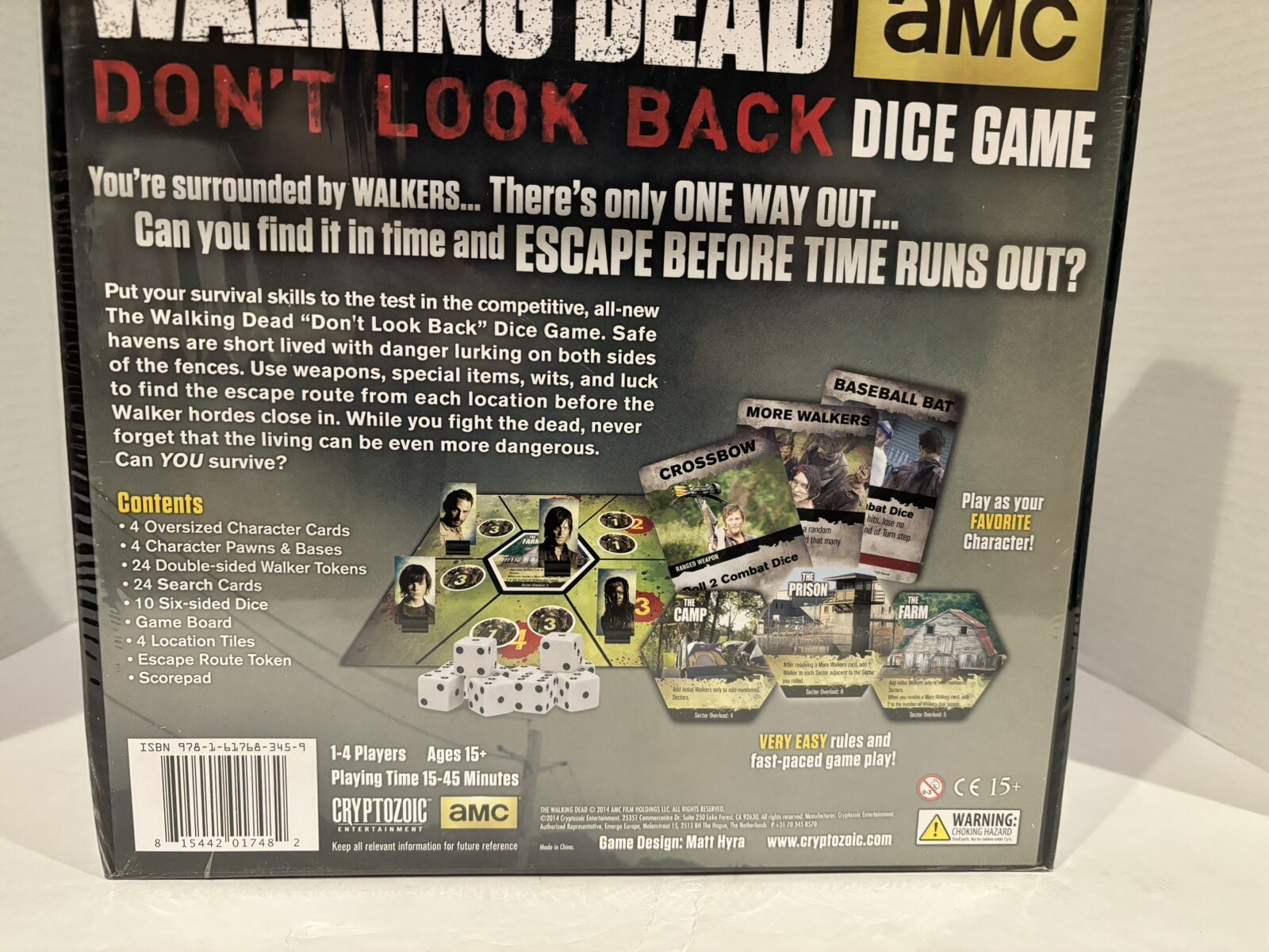 AMC The Walking Dead Don’t Look Back Dice Game Zombie Horror Board Game NEW