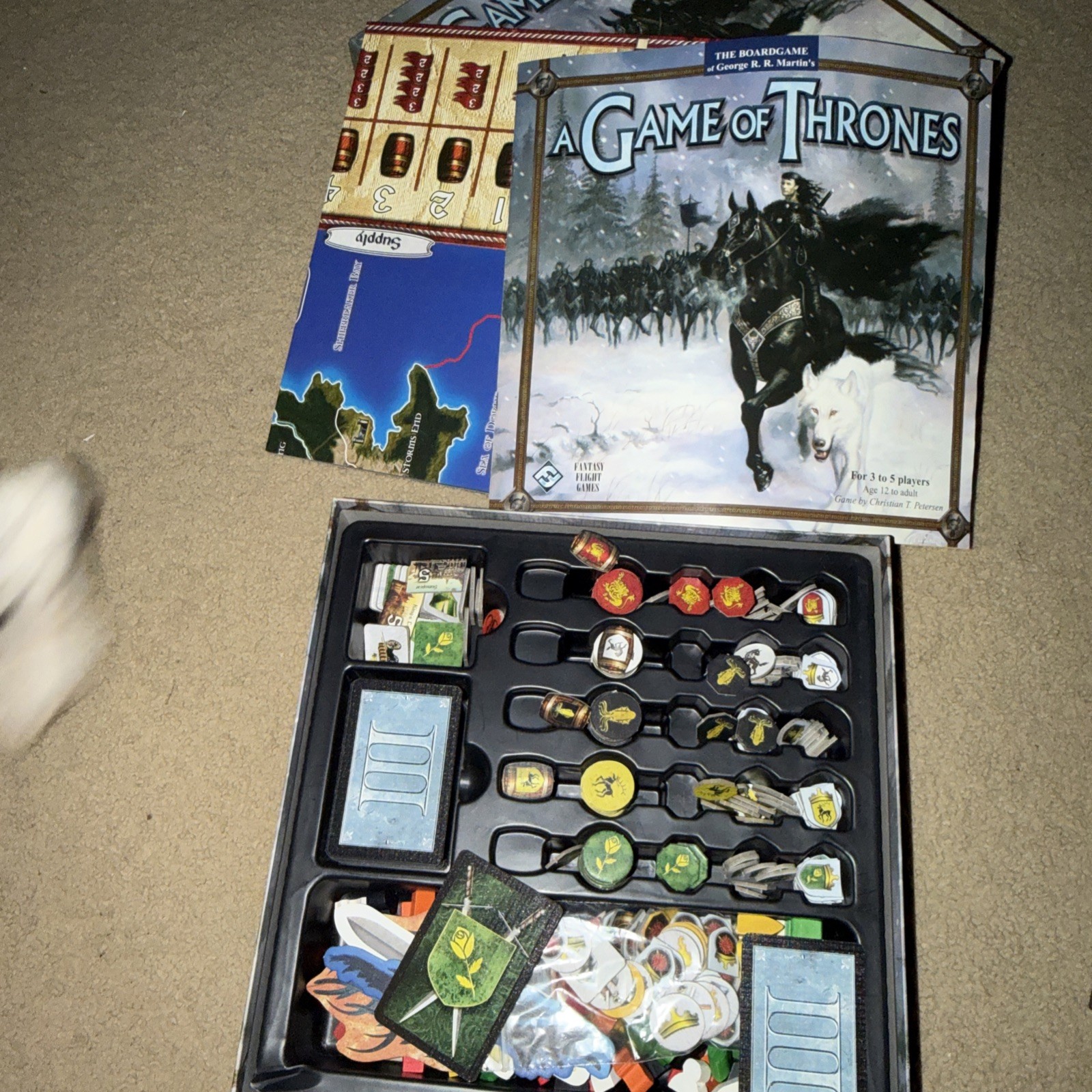 George R. Martin Game of Thrones and Expansion Clash of Kings board game