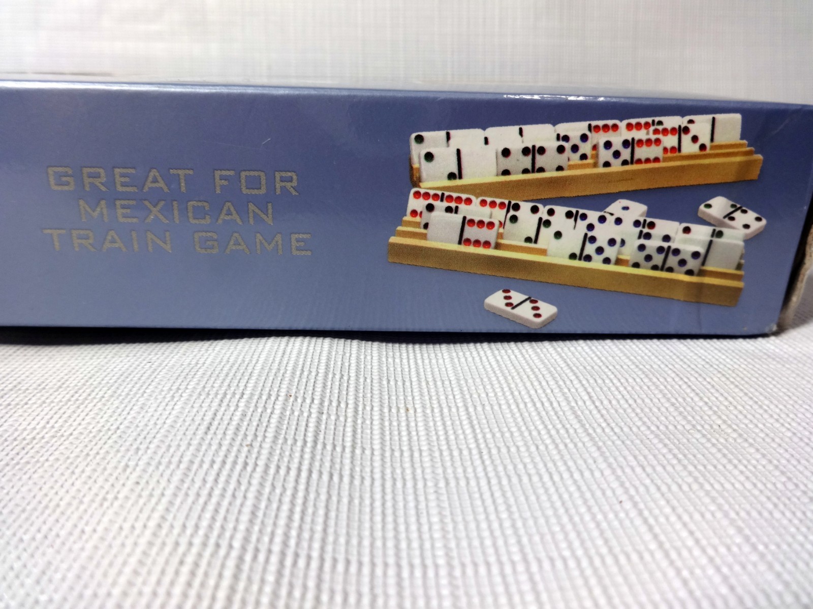 Fundex Games Solid Wood Domino Trays Set of 4 Mexican Train Tile Racks 5304