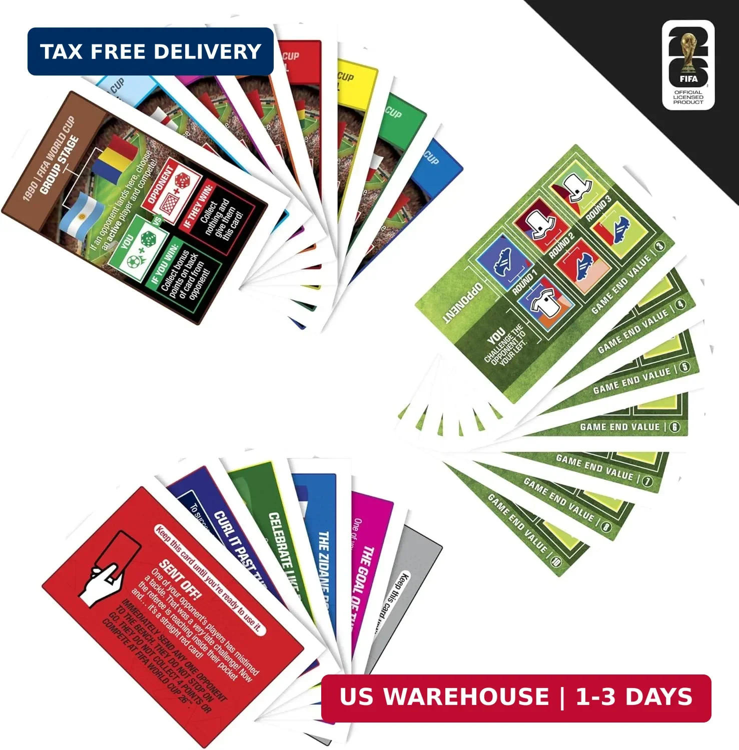 FIFA World Cup 2026 Board Game Panini Prizm Trading Cards Ages 8+