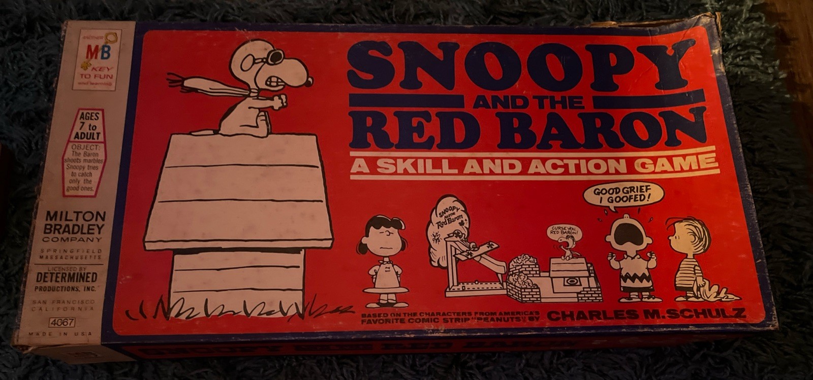 1970 Snoopy And The Red Baron Skill and Action Game Milton Bradley COMPLETE