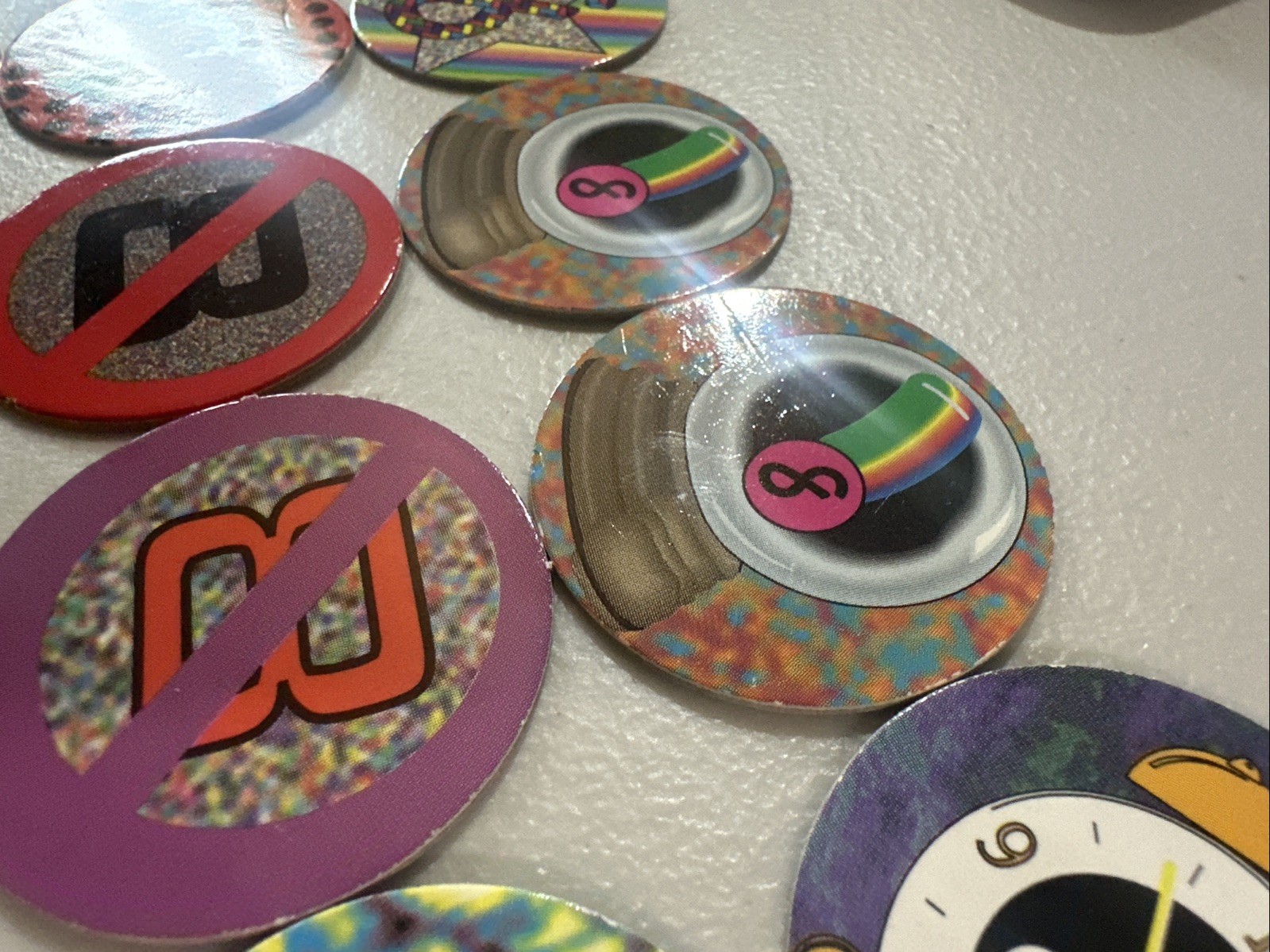 Lot Of 18 8 Ball Style Pogs Pog Milk Caps None Branded As Shown