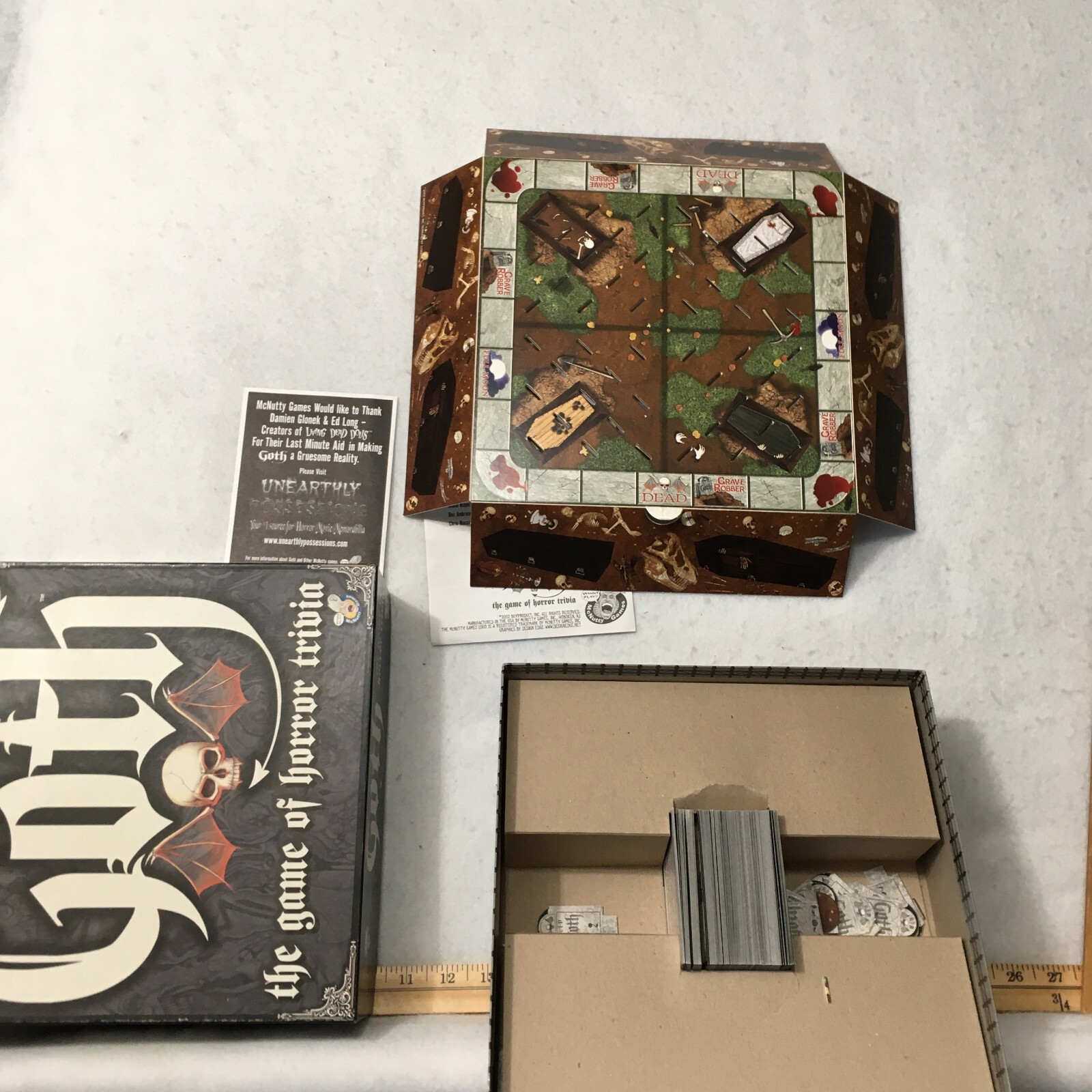 Goth The Game Of Horror Trivia Board Game 2002 Cult Halloween