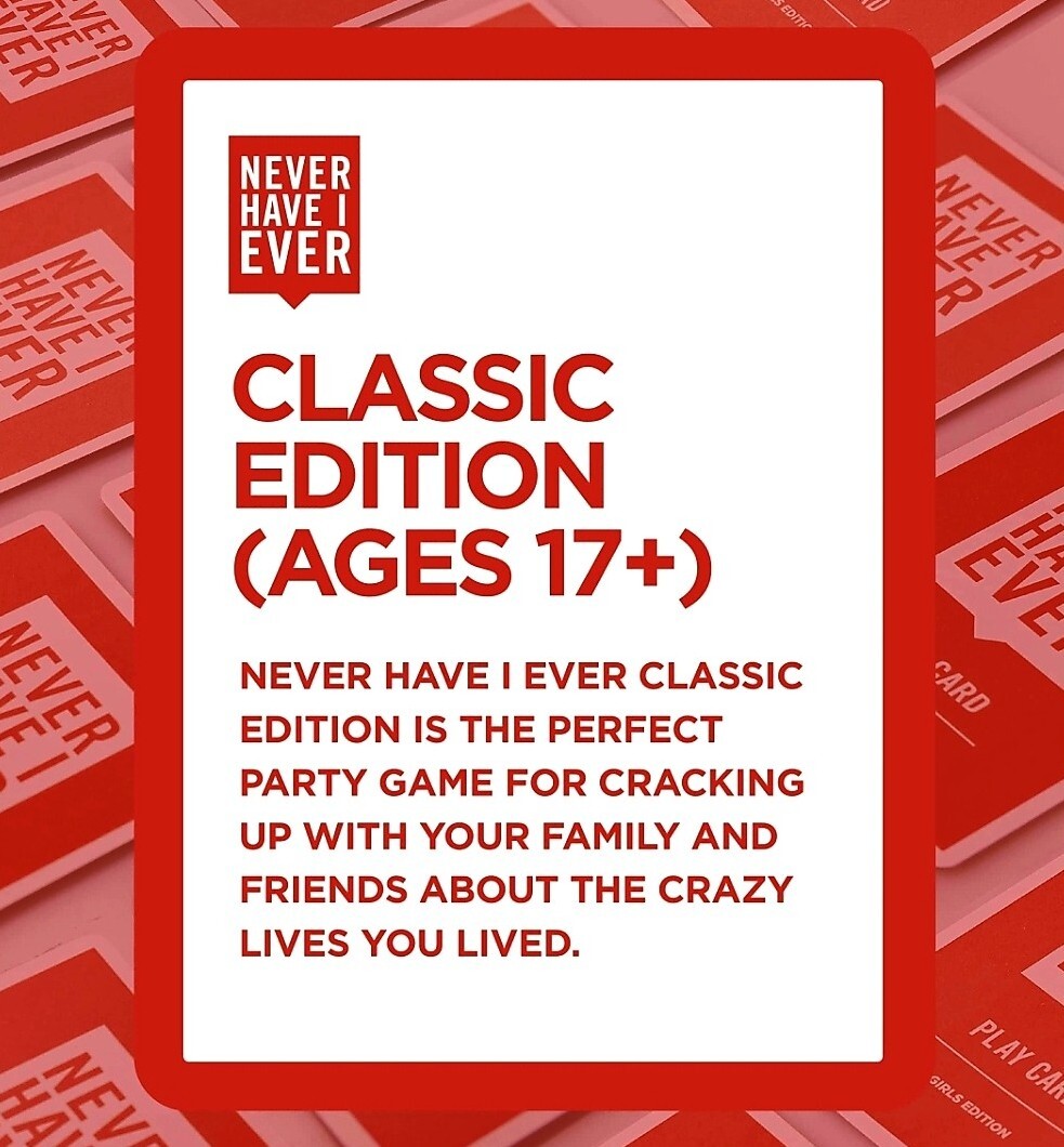 Never Have I Ever Party Card Game Classic Edition 550 Cards Set 17+ Years New