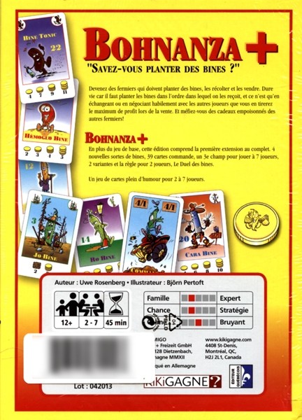 AMIGO Bohnanza Base Game + (French) 2017