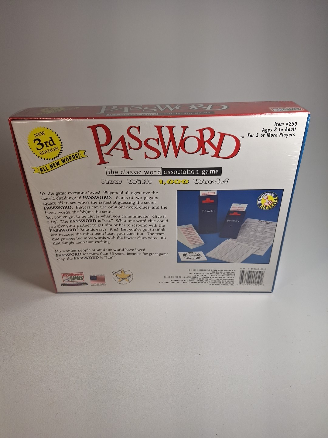 Password 3rd Edition – Endless Games 2001 Word Association Party Family- Sealed