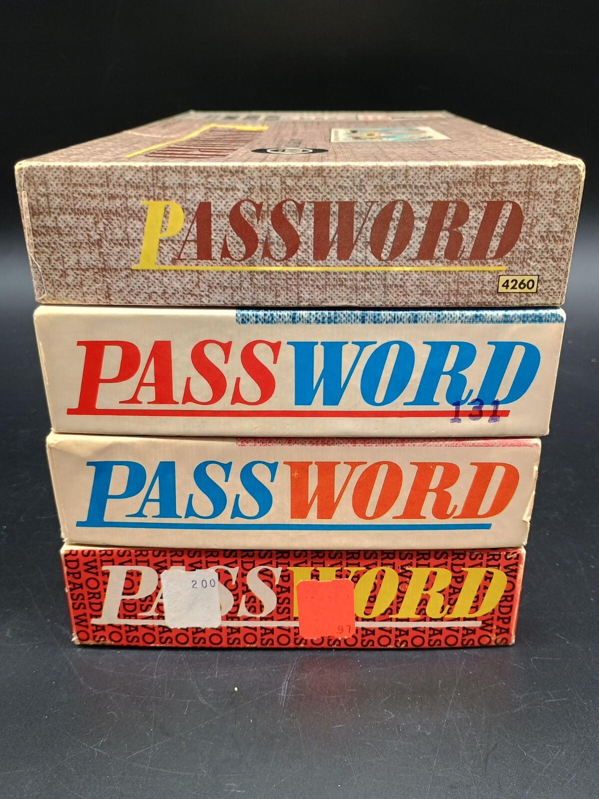 Password Game 4260 by Milton Bradley 4 Volumes 1, 2, 3 & 5 VINTAGE 1960s