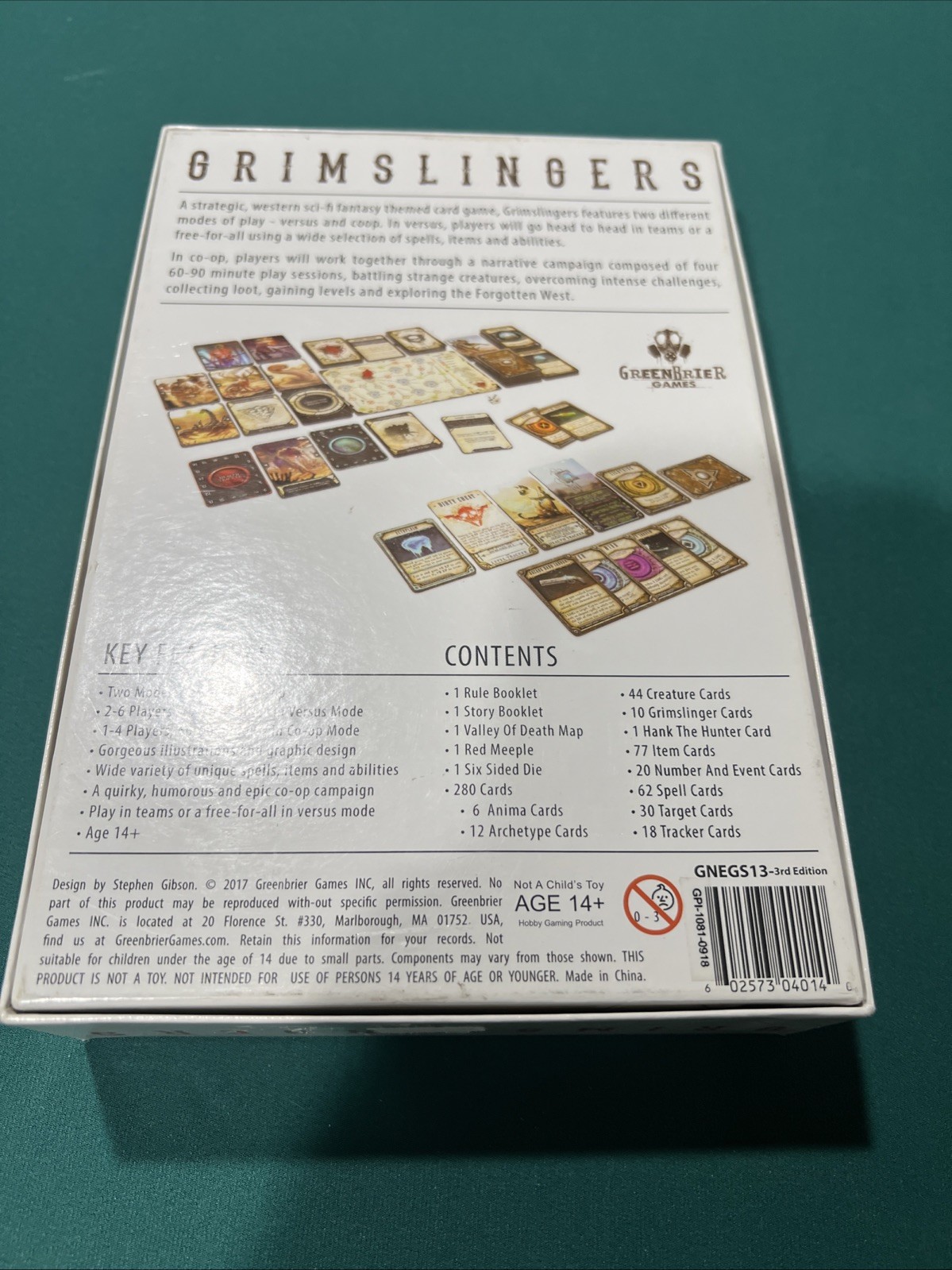 Grimslingers Board Game Sealed Cards Never Played Complete