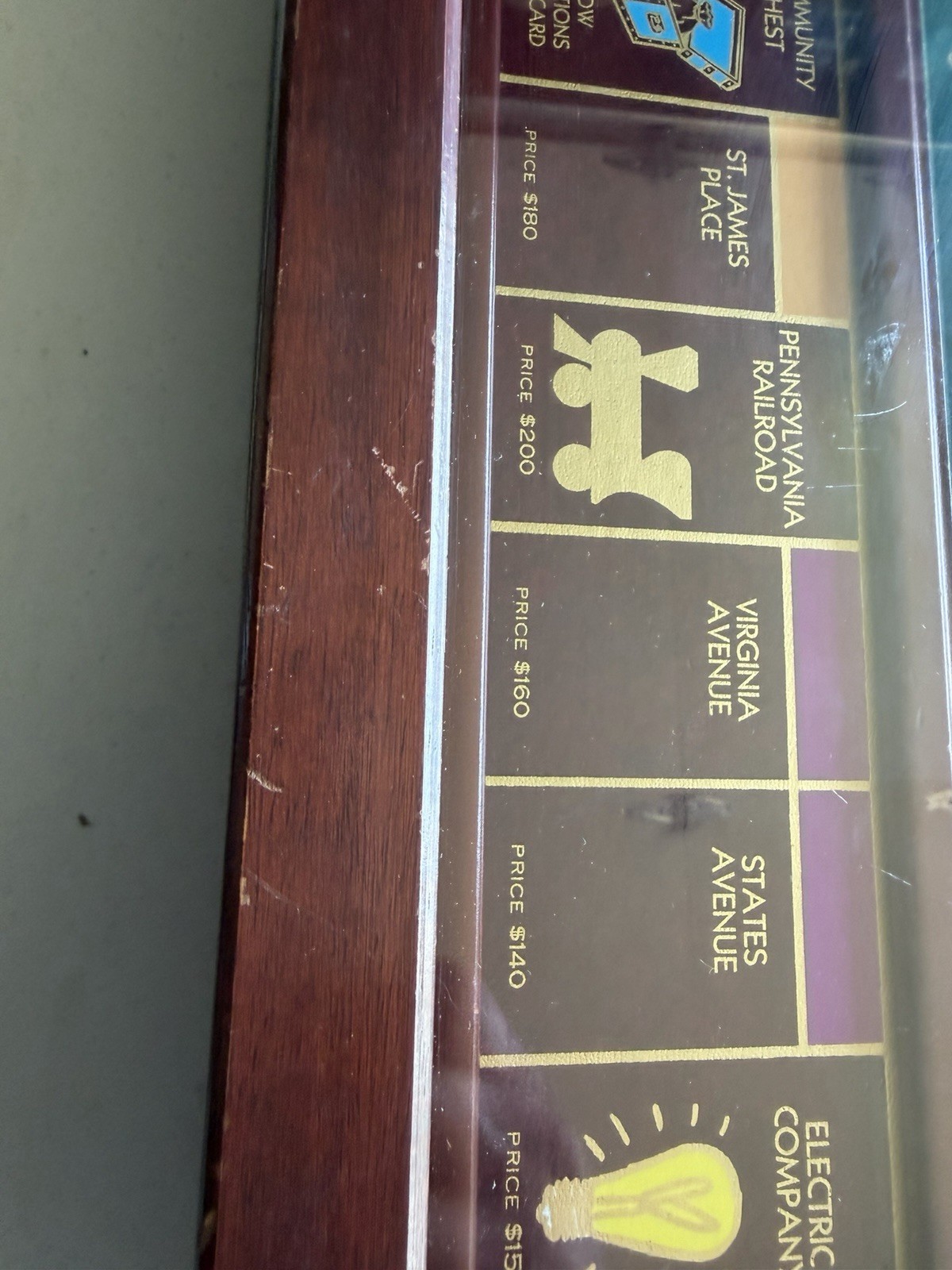Franklin Mint MONOPOLY Gold Collector’s Edition Wood Board Game 1991 With Table