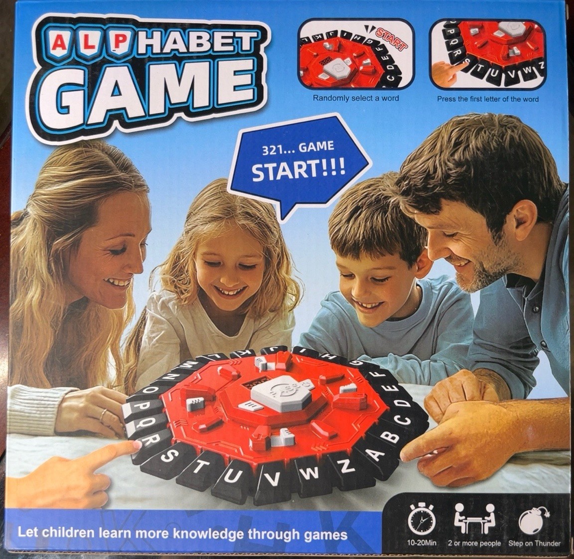 Alphabet Game Electronic Family Word Game Red Version Complete