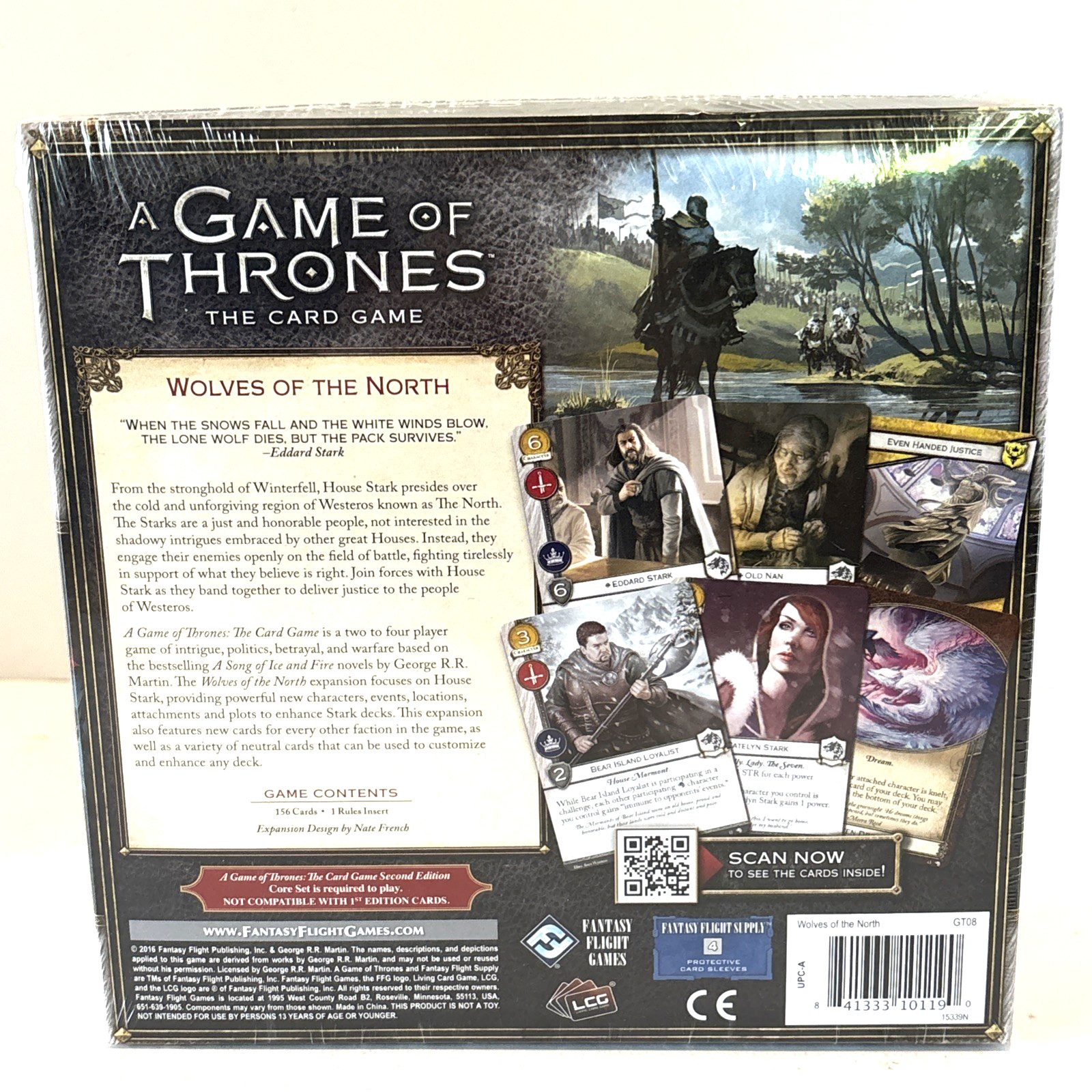 Game of Thrones Card Game 2nd Edition Wolves of the North Expansion New Sealed