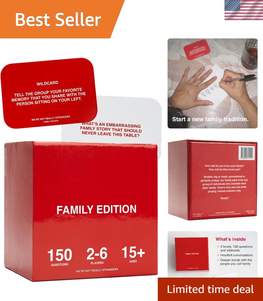 Family Edition Card Game – 150 Conversation Cards for Adults, Teens, and Fami…