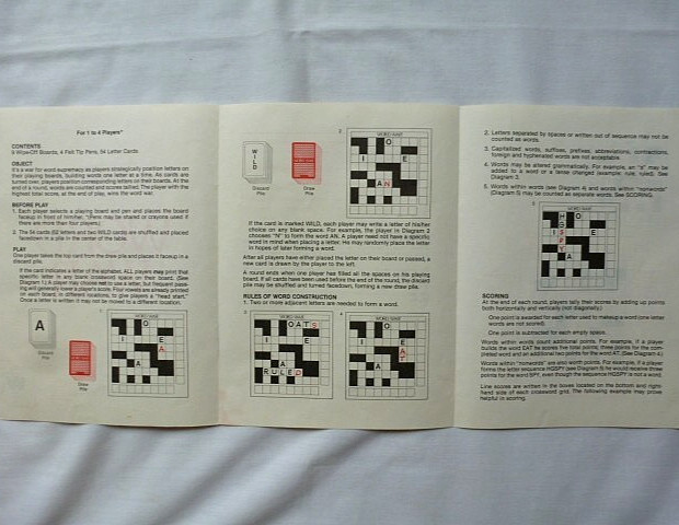 Vintage Word War Competitive Crossword Game 1983 Western Pub Complete