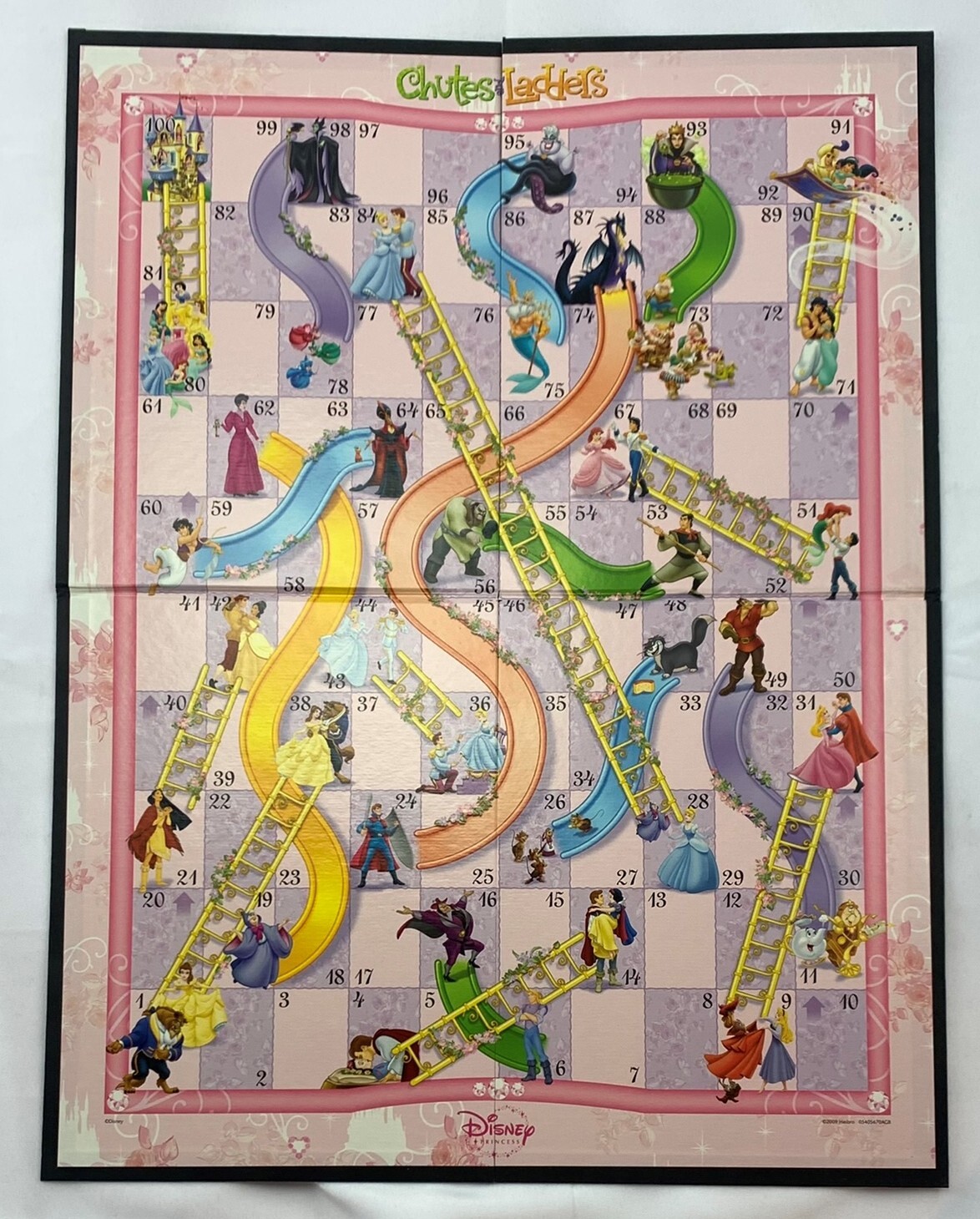 2009 Disney Princess Chutes and Ladders Complete in Great Cond FREE SHIPPING