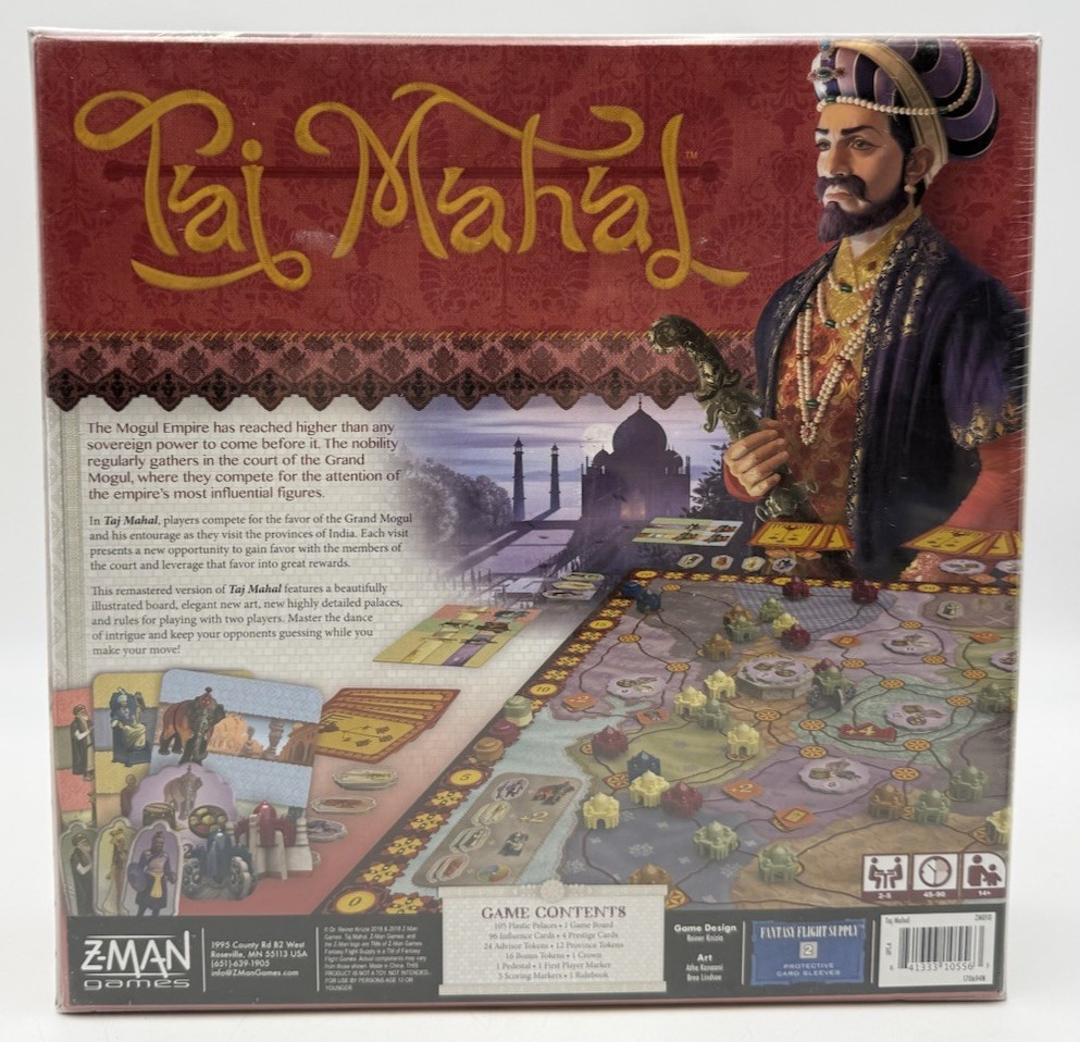 Taj Mahal Board Game Reiner Knizia Z-Man Games 2018 ~ New