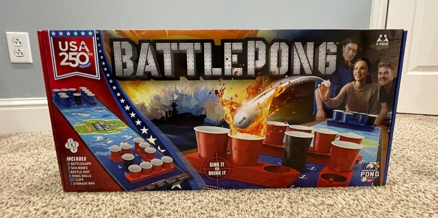 Battle Pong USA 250th Edition Game, Sink It or Drink It, American Pong Assoc