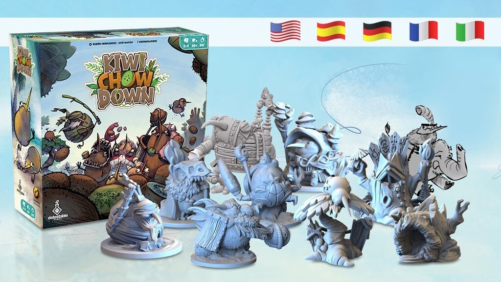 Kiwi Chow Down (Kickstarter Base Pledge + Expansion + Miniatures) Board Game