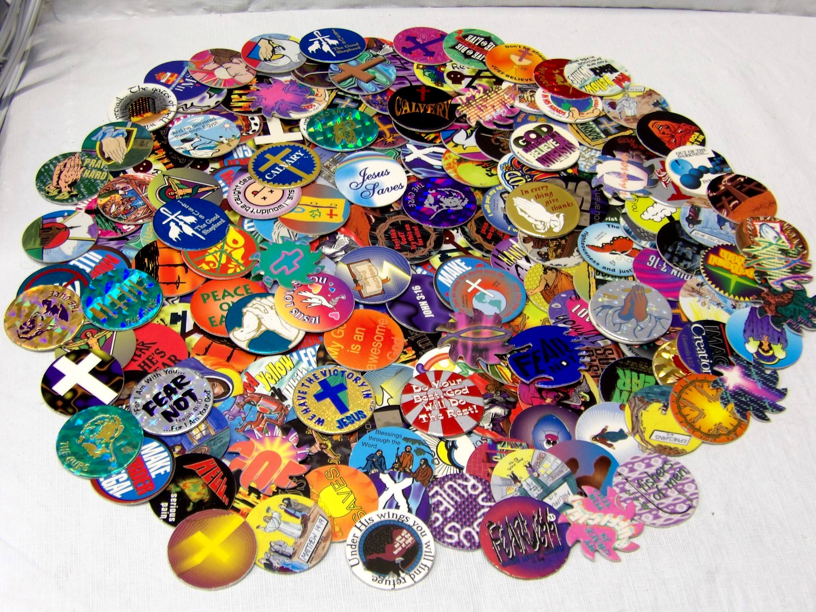 Pogs!• 200+ Religious Themed Pogs!• See Pics!•