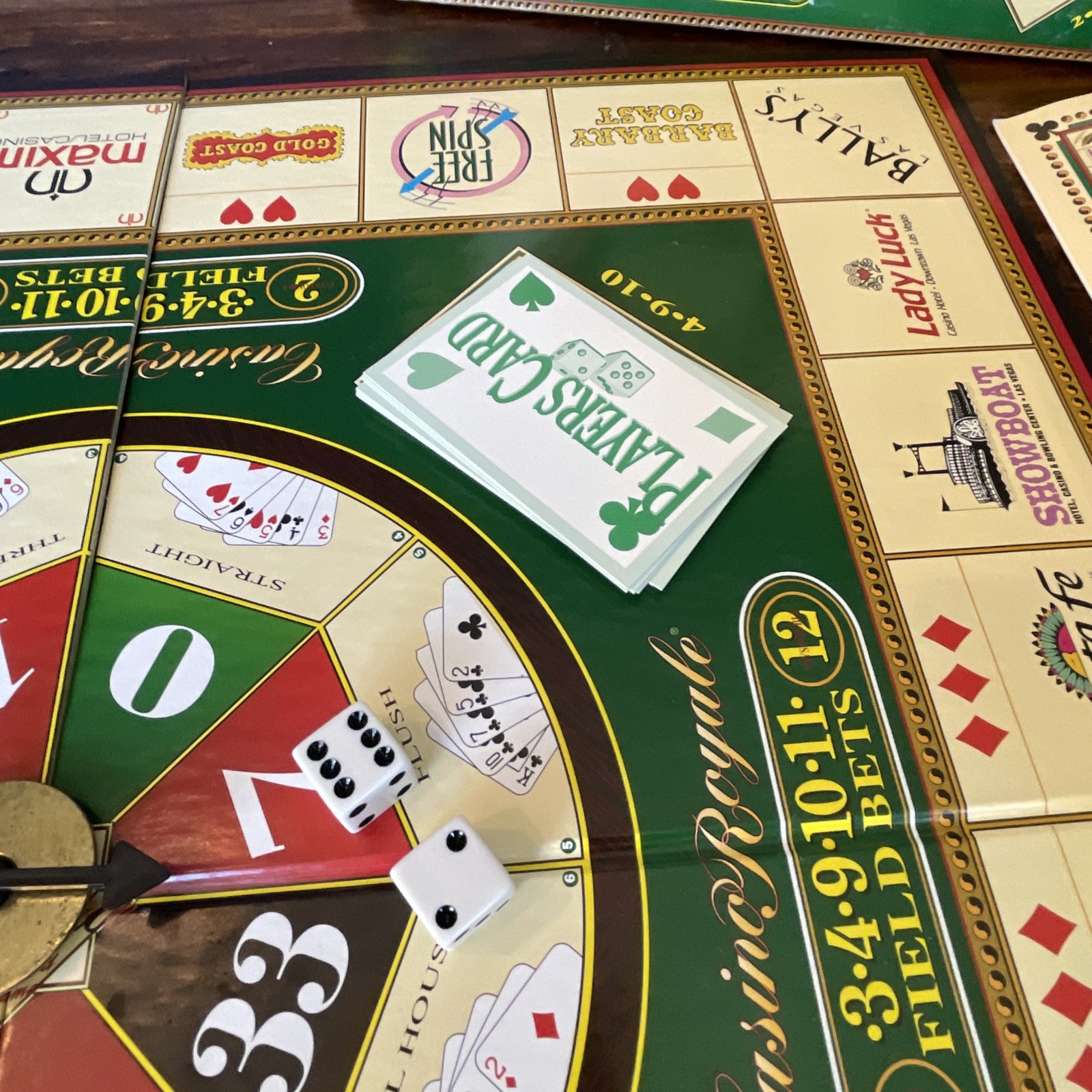 Casino Royale Board Game-combines Elements of Craps Roulette Poker-Complete Set